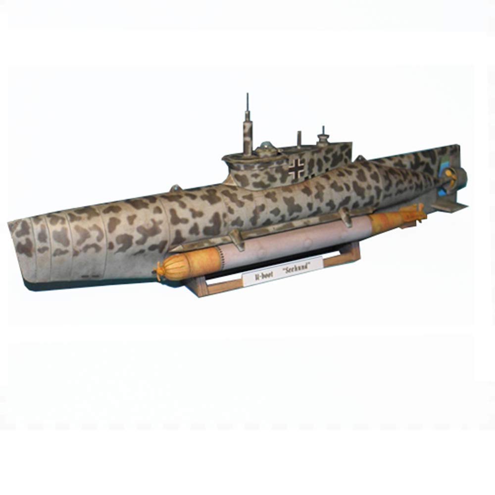 1/25 Scale Nazi Germany Seal Mini Submarine Military Paper Puzzle Model - 14.2 Inch DIY 3D Puzzle Toy for Kids & Adults | Perfect for History Enthusiasts, STEM Education & Creative Gifts