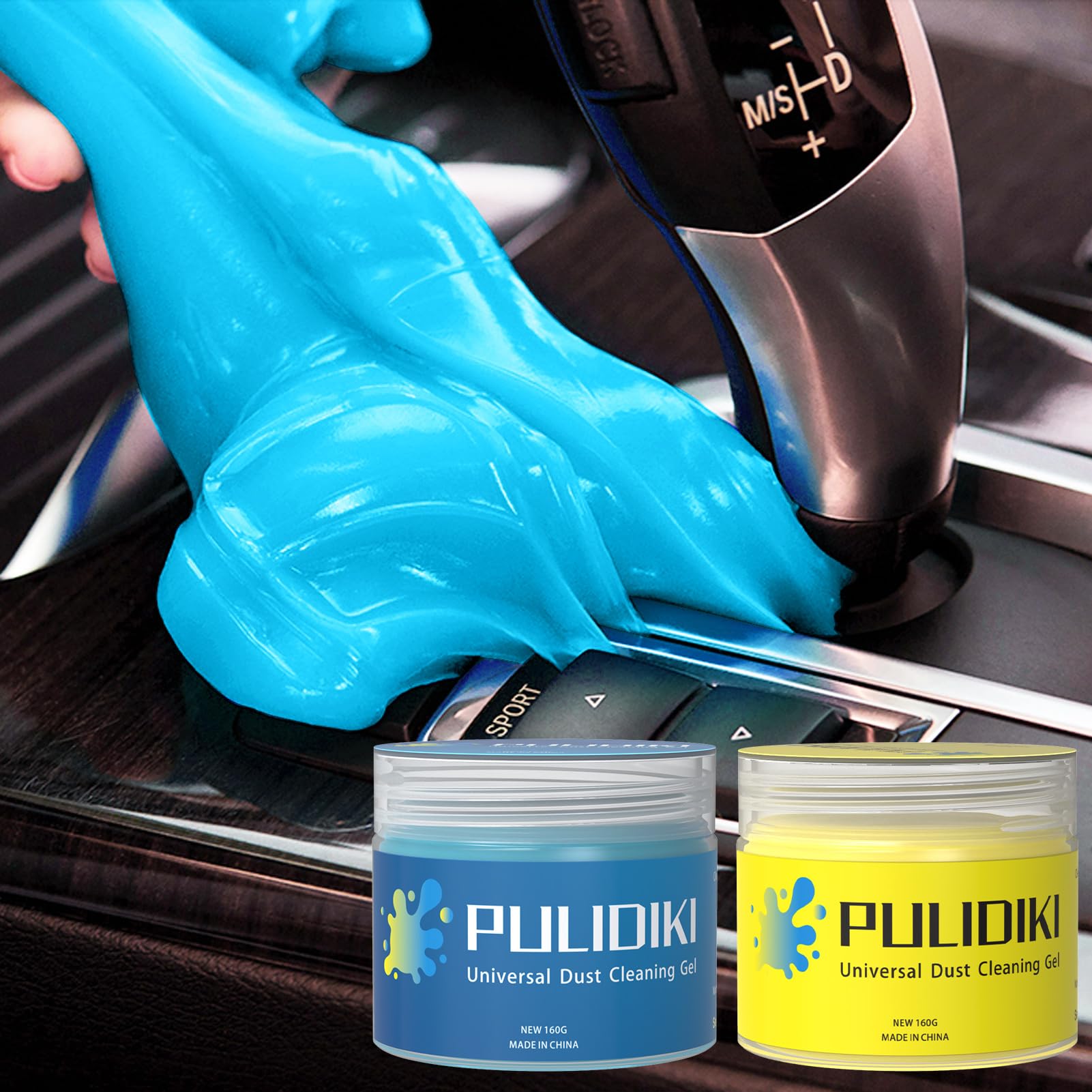 **PULIDIKI Universal Car Cleaning Gel Kit - Auto Interior Detailing Putty for Dust, Crevices & Air Vents | Keyboard & Electronics Cleaner | Perfect for Car Detailing, Home & Office Use**