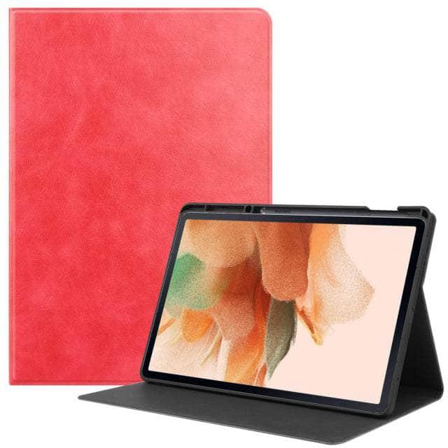 Premium Smart Tab S8 X700 Magnetic Leather Case - Durable Cowhide Cover with Secure Adsorption | Perfect for Work, Travel & Home Use