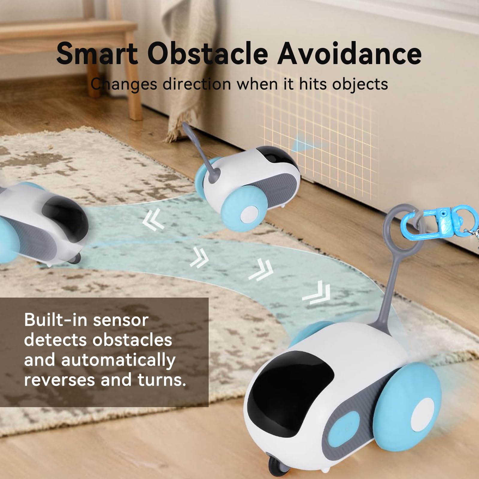 Turbo Tail 5.0 Interactive Cat Toy - Remote Control & Rechargeable Automatic Kitten Toy with 2-Speed Modes for Indoor Cats | Perfect for Exercise & Play to Relieve Boredom in Adult Cats