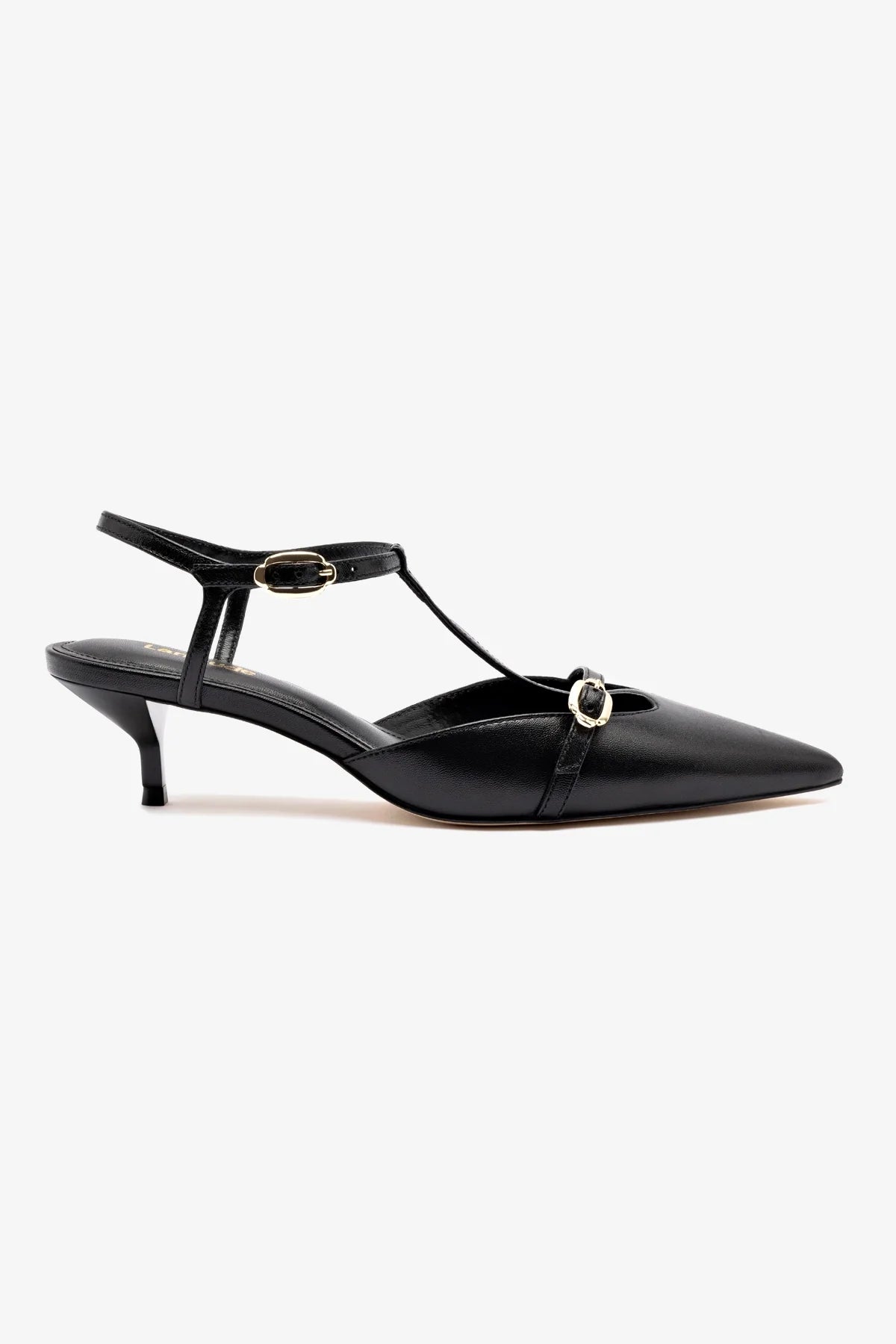 Grace Women's Black Leather Pump Shoes - Elegant & Comfortable Heels for Office, Party & Formal Events