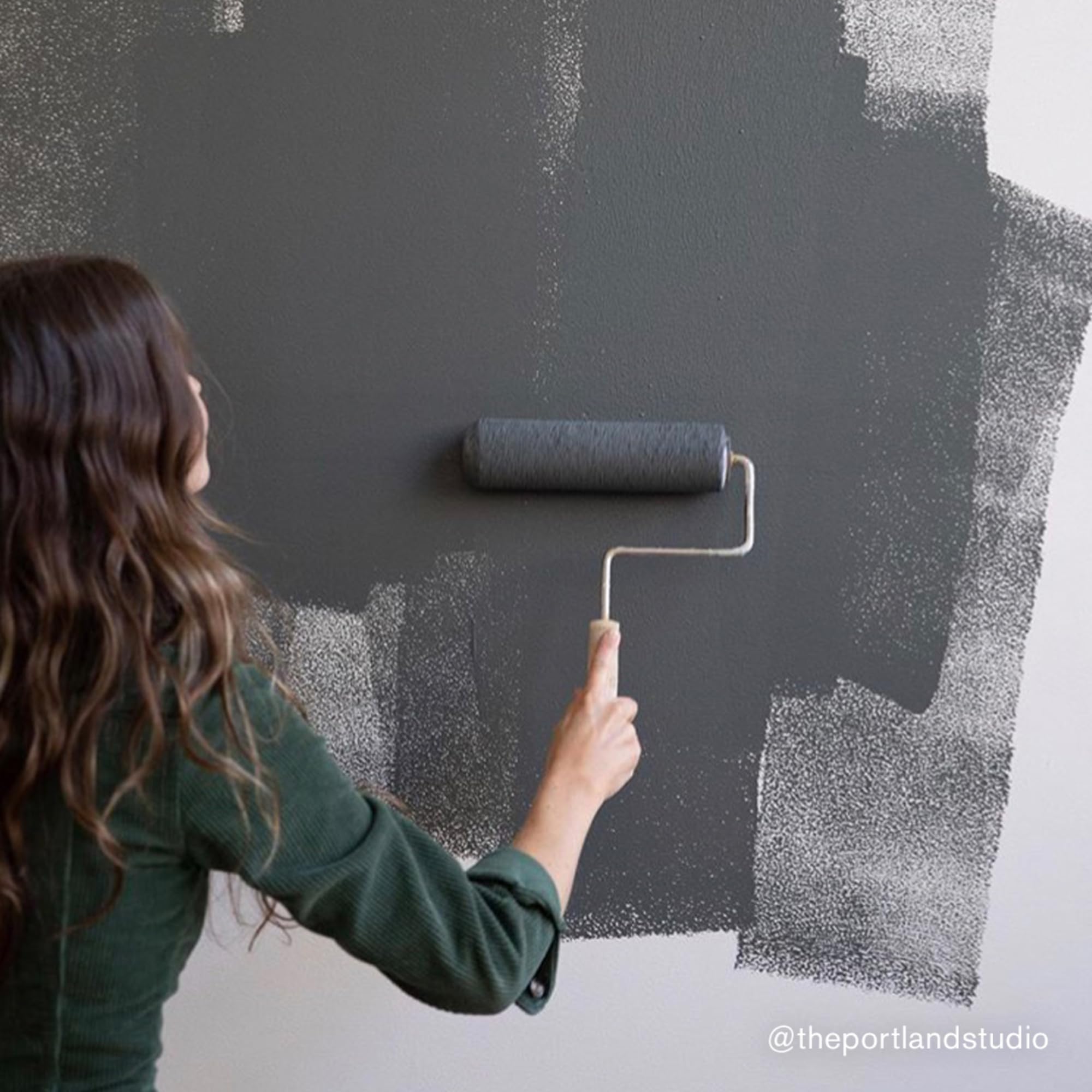 Premium Cabinet & Door Paint - Durable, Washable Semi-Gloss Finish, Self-Priming, Low VOC, Green Wise Certified - Dark Gray with Cool Undertones (1 Gallon) - Perfect for Kitchen Cabinets, Bathroom Doors & Home Furniture Makeovers
