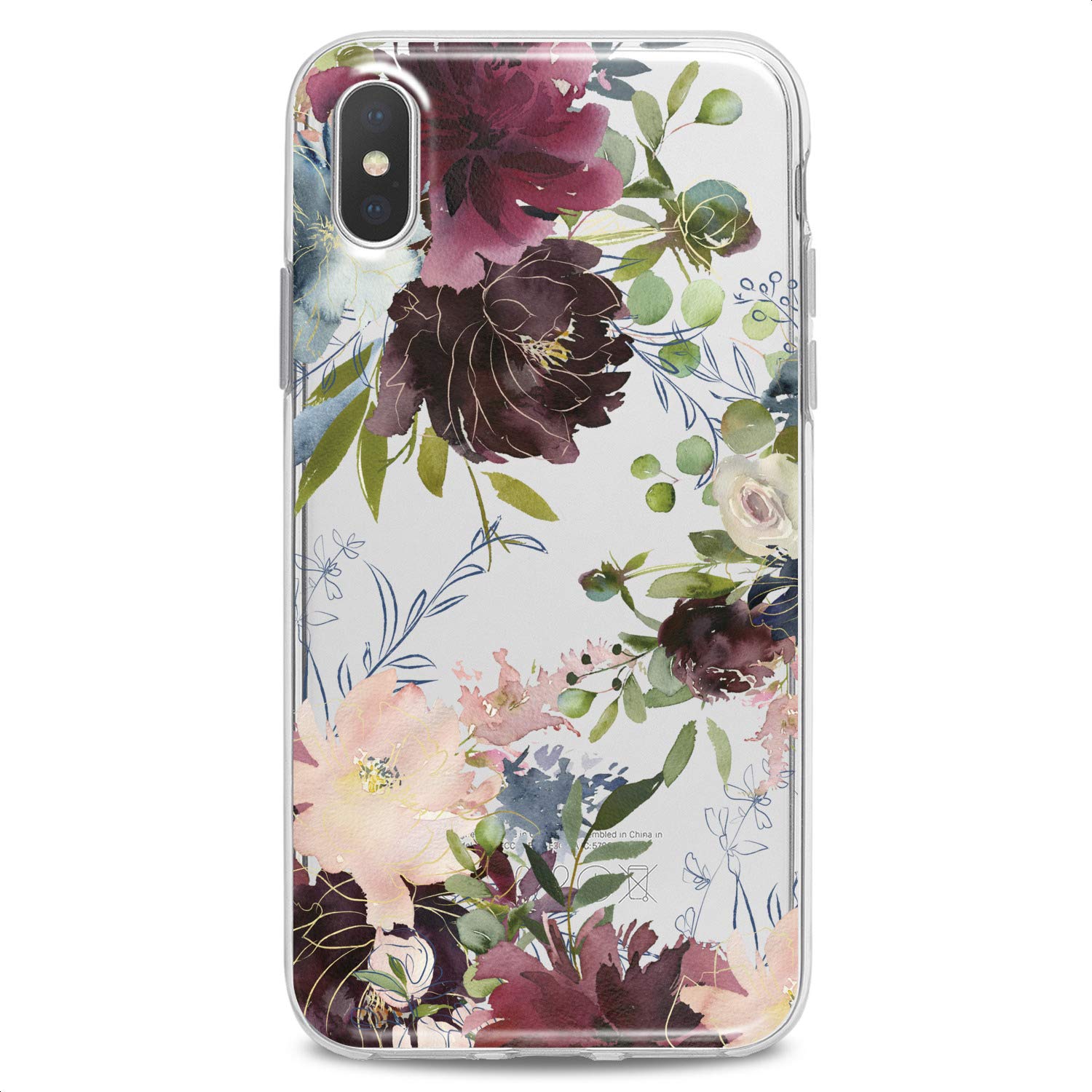 Premium TPU Phone Case for iPhone 16/15/14/13/12/11 Pro Max/Plus/Mini/XS/XR/X/8/7/6/5/SE - Slim Flexible Silicone Cover with Elegant Peony Floral Design & Leaf Patterns - Cute Kawaii Style Protective Case for Women & Girls - Perfect for Daily Use, Work & Outdoor Activities