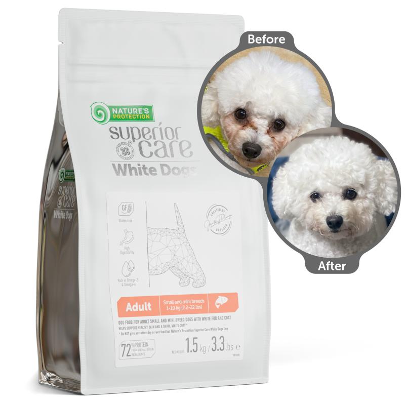 Premium Salmon Dog Food for Small & Mini Breeds - Light Coat Formula for Adult Dogs - Ideal for Sensitive Skin & Coat Care at Home or Travel