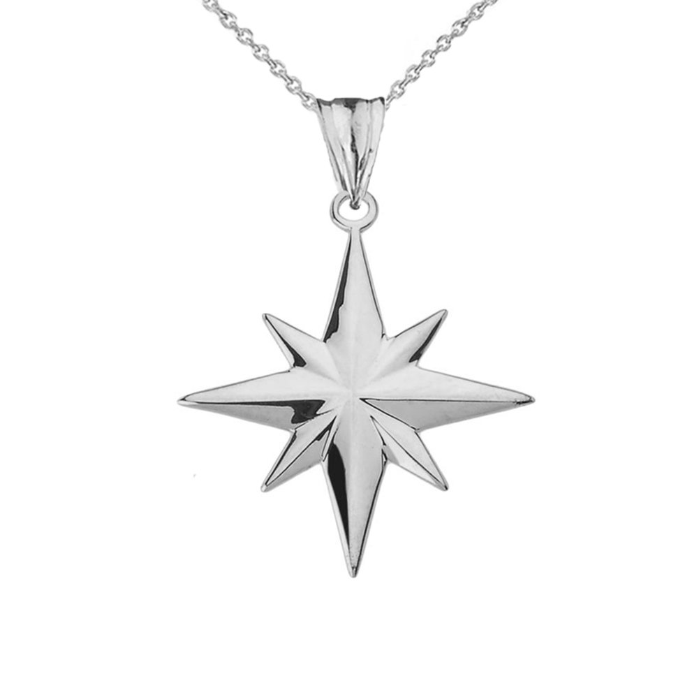 Enchanting North Star Charm Pendant Necklace in Sterling Silver - Perfect for Gifts, Everyday Wear & Special Occasions
