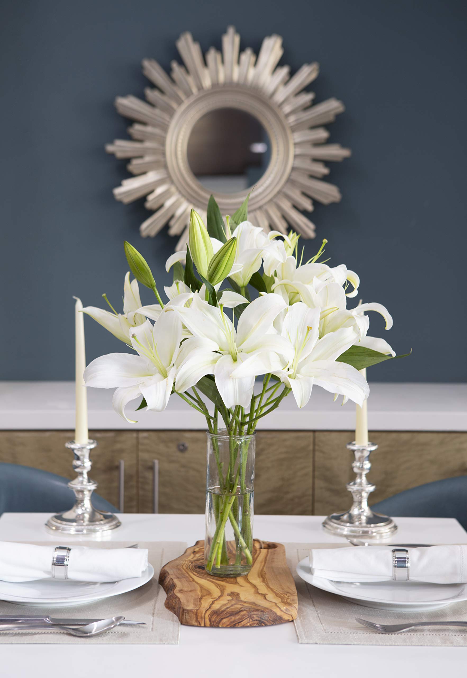 Fresh White Lilies Bouquet - KaBloom Pure Love Flowers for Weddings, Anniversaries & Home Decor | No Vase Included