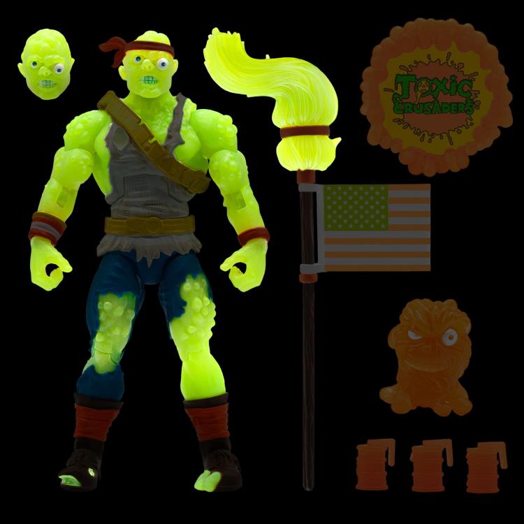 Toxic Crusaders ULTIMATES! Toxie (Radioactive Red Rage) Action Figure - Collectible Toy for Fans, Horror Movie Merchandise & 90s Nostalgia - Perfect for Display, Gifts, and Pop Culture Collections