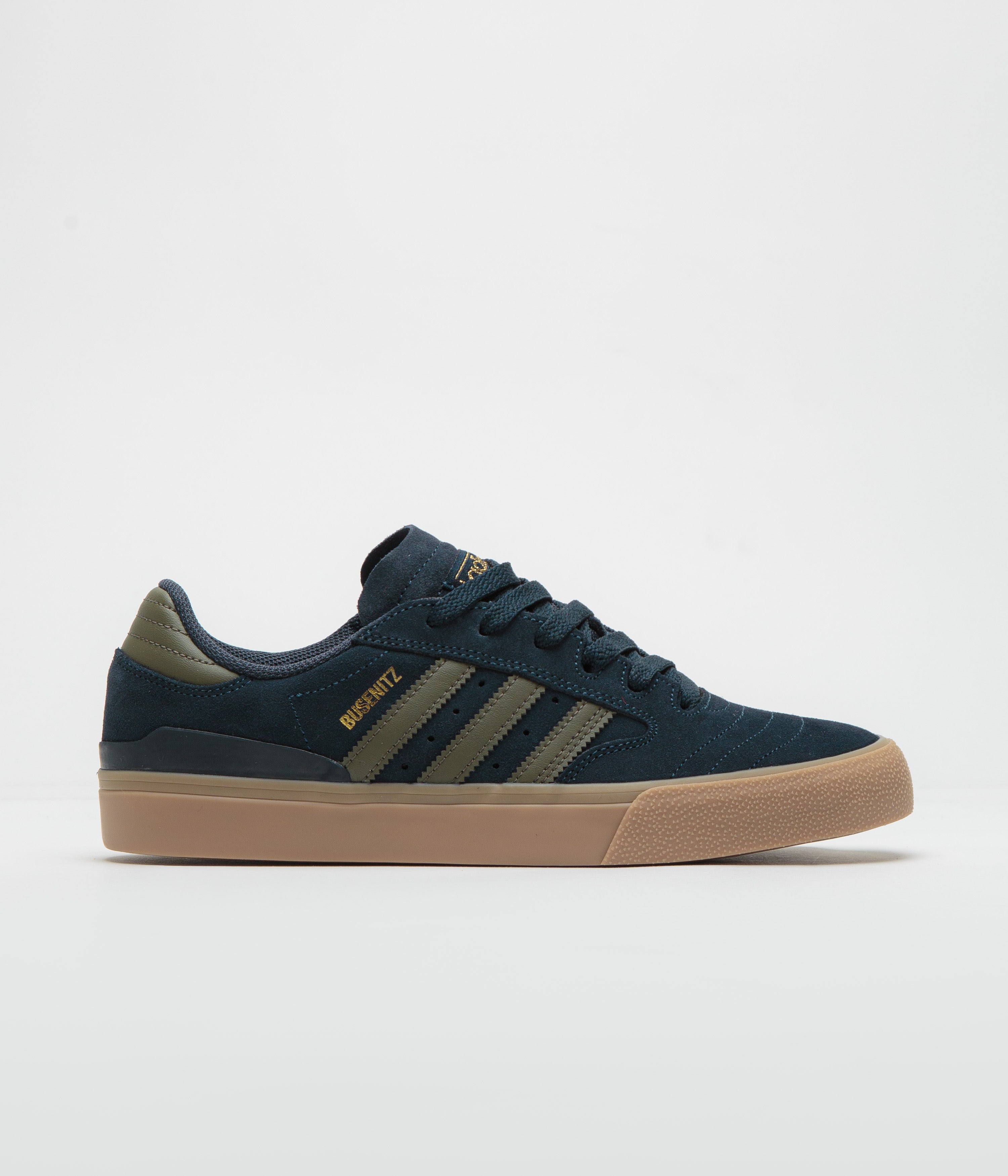 Adidas Busenitz Vulc II Skate Shoes - Legend Ink / Olive Strata / Gold Metallic - Men's High-Performance Sneakers for Skateboarding & Streetwear Fashion