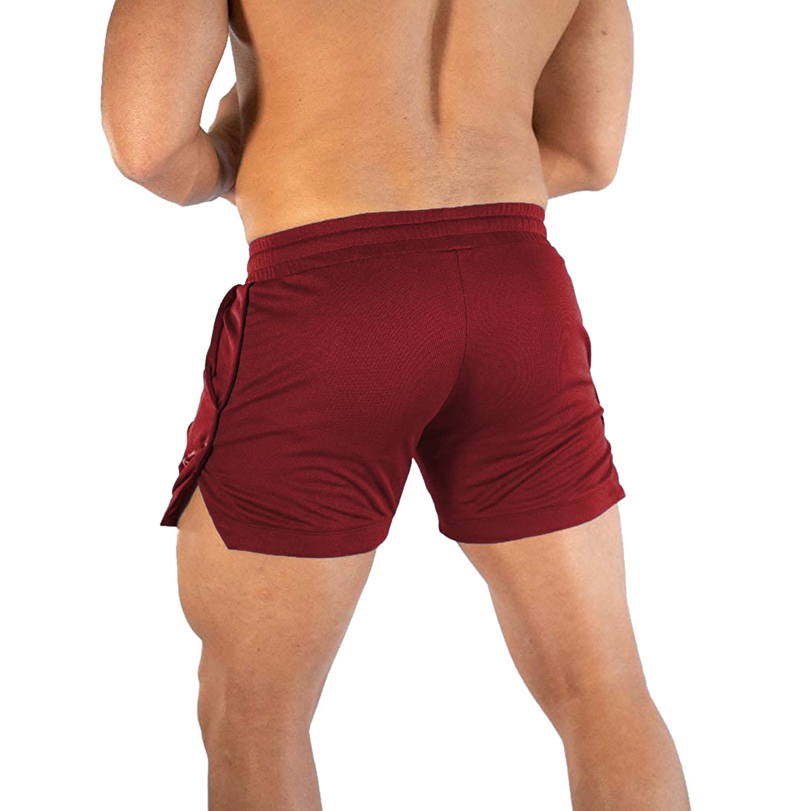 CE Men's Lightweight Workout Running Shorts with Zipper Pockets - Breathable Athletic Gym Shorts for Training, Jogging & Outdoor Sports