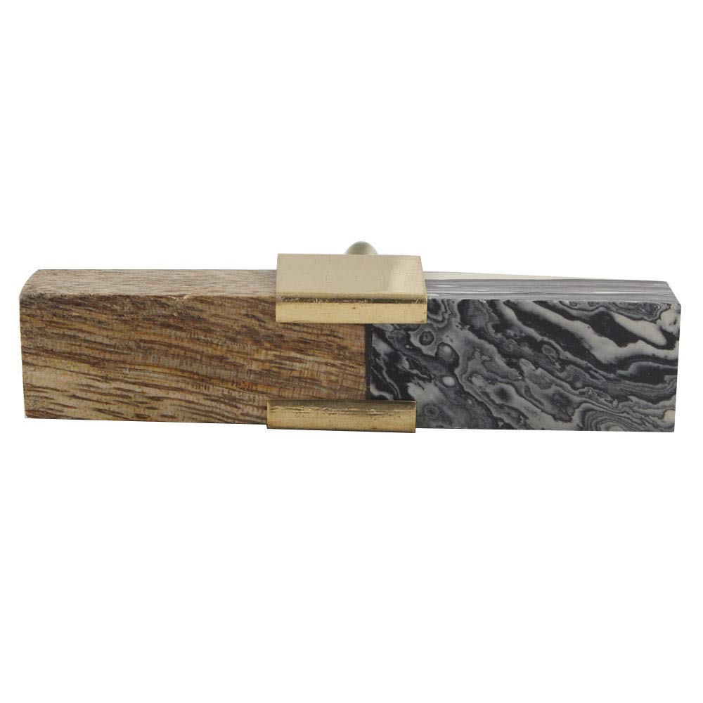 IndianShelf 2 Pack Grey Boho Drawer Knobs - Decorative Resin Cabinet Handles for Dresser, Kitchen & Furniture - Modern Unique Door Pulls for Home Decor & DIY Projects