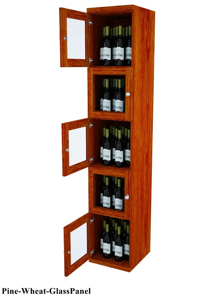Vinostor Wine Lockers - 5 Locking Bins, 83 5/8