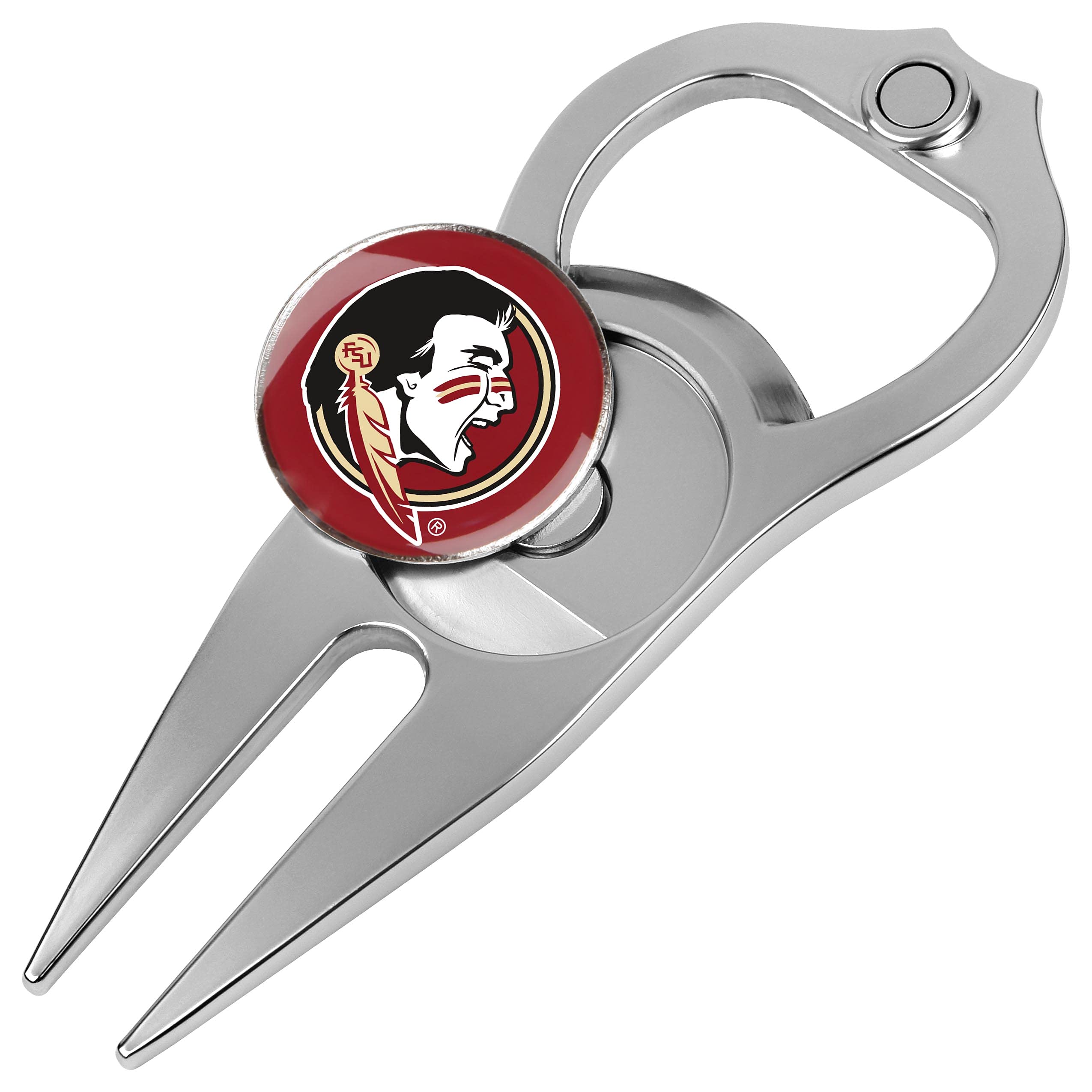 LinksWalker NCAA Unisex Hat Trick Divot Tool - Golf Ball Marker & Repair Tool for Men & Women - Perfect for Golf Courses, Driving Range & Tournaments