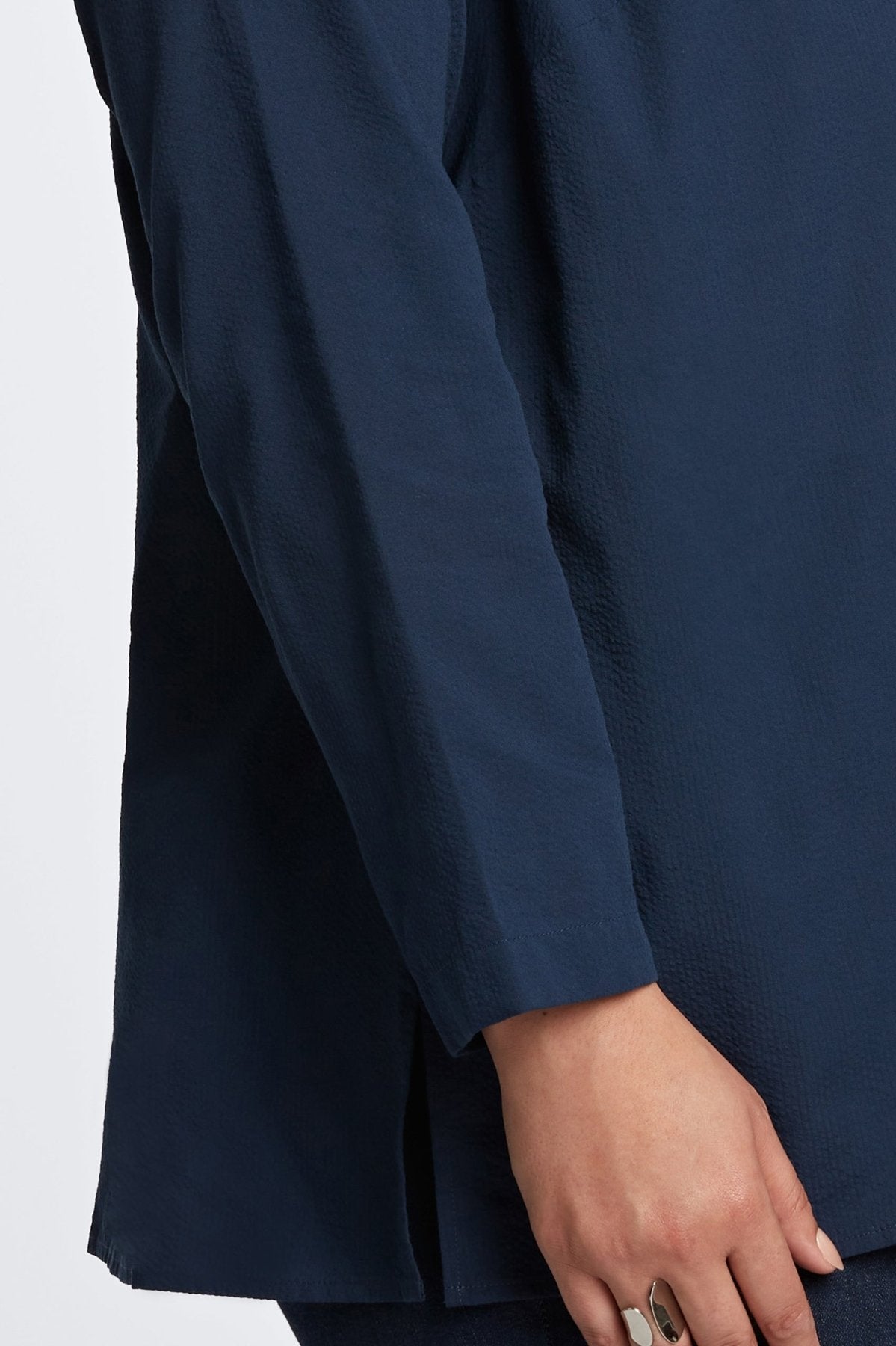 Carolina Plus Seersucker Long Sleeve Shirt Jacket for Men - Lightweight Summer Blazer - Perfect for Beach Weddings, Outdoor Parties & Business Casual Wear