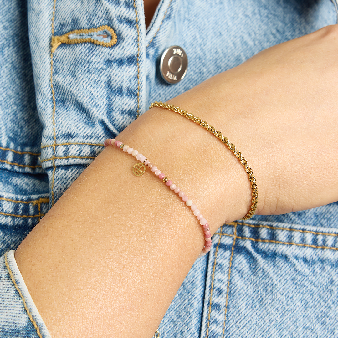 Rhodochrosite Bracelet for Women - Natural Stone Jewelry for Self Love & Emotional Healing | Perfect for Meditation, Yoga & Spiritual Gifts