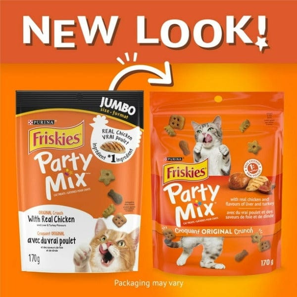 Friskies Party Mix Original Crunch Cat Treats - Delicious Crunchy Snacks for Cats - Perfect for Training, Rewards & Playtime