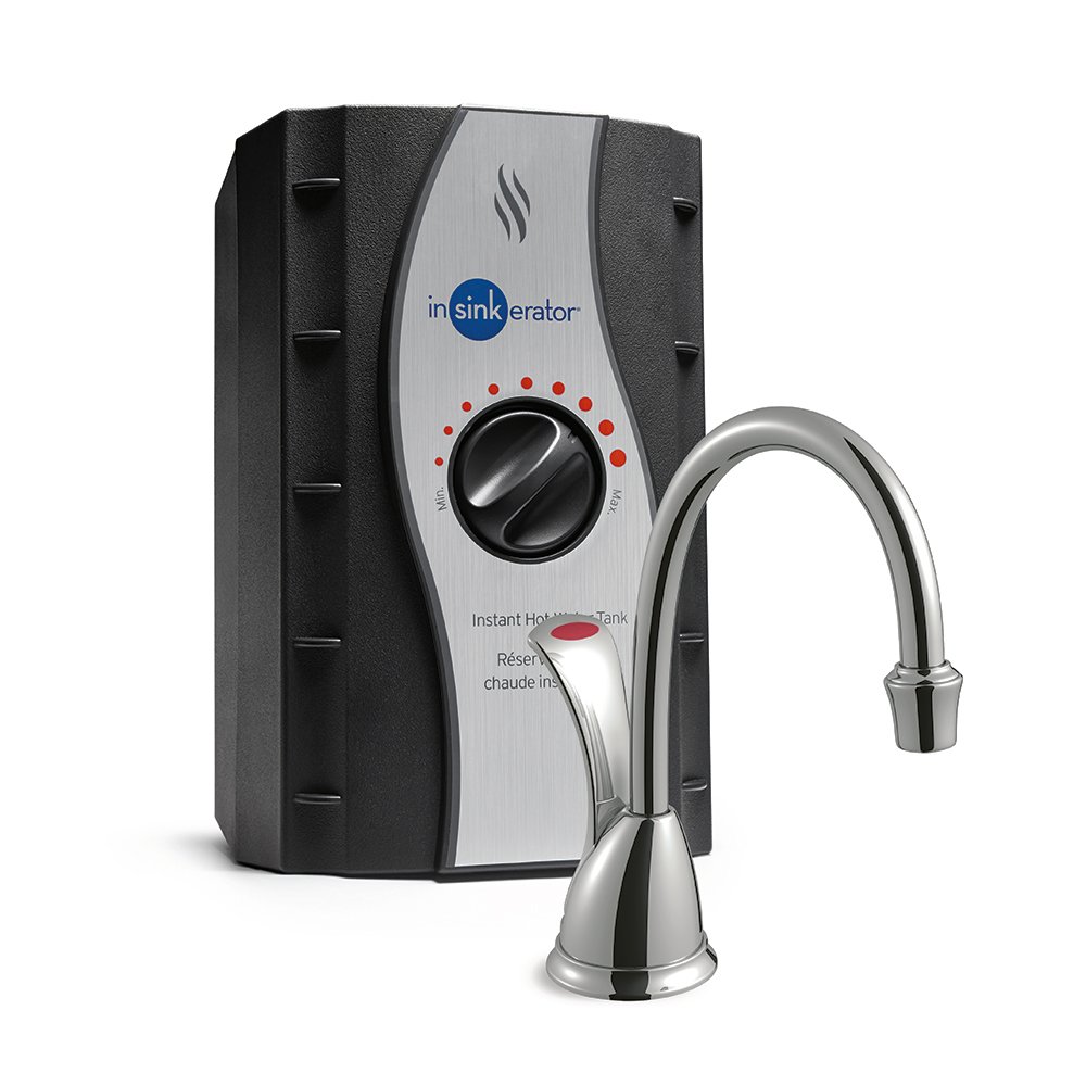 Insinkerator H-WAVEC-SS Involve Series Wave Hot Water Dispenser with Stainless Steel Tank - Chrome Finish | Instant Hot Water for Coffee, Tea & Cooking | Under Sink Installation for Kitchens & Offices