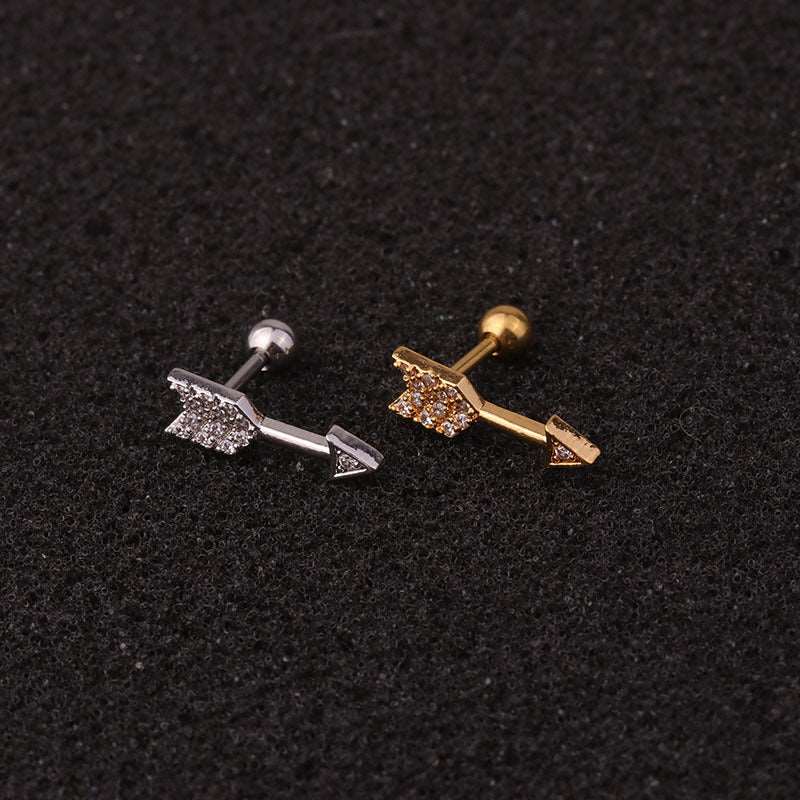 16G Rose Gold Arrow Conch Helix Piercing Jewelry - Dainty Cartilage Earring for Women | Perfect for Everyday Wear, Parties & Special Occasions | HSPJ203