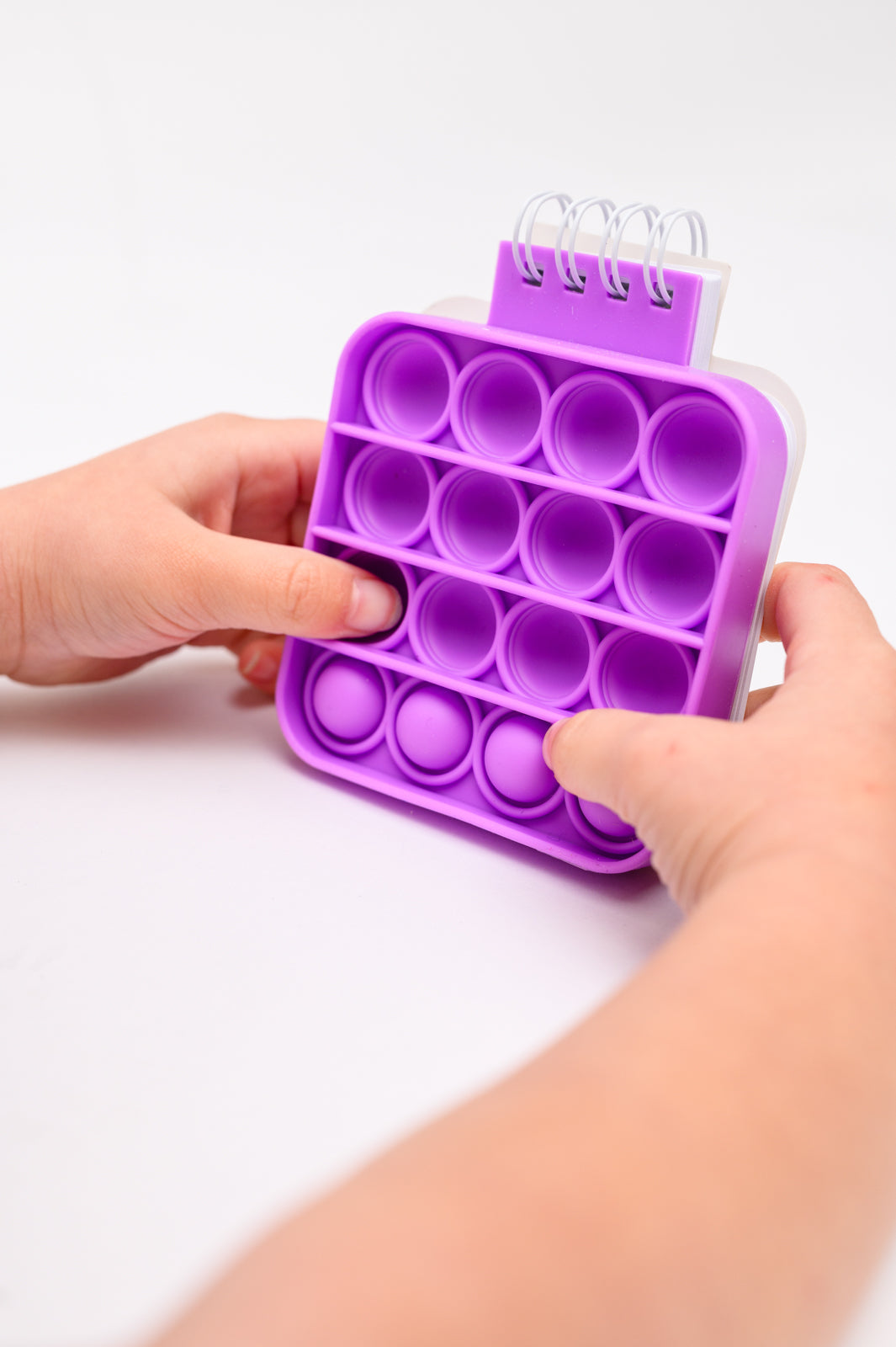 Mini Pop It Notebook in Purple - Fidget Sensory Toy for Stress Relief, Kids & Adults - Perfect for School, Office & Travel