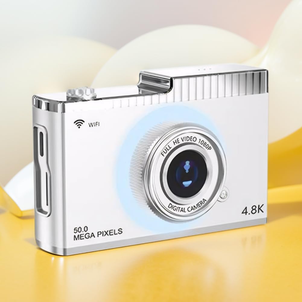 LYEAA 4K 50MP Digital Camera with 8x Optical Zoom, Autofocus, WiFi Connectivity & Built-in Fill Light - Perfect for Vlogging, Travel Photography and YouTube Content Creation