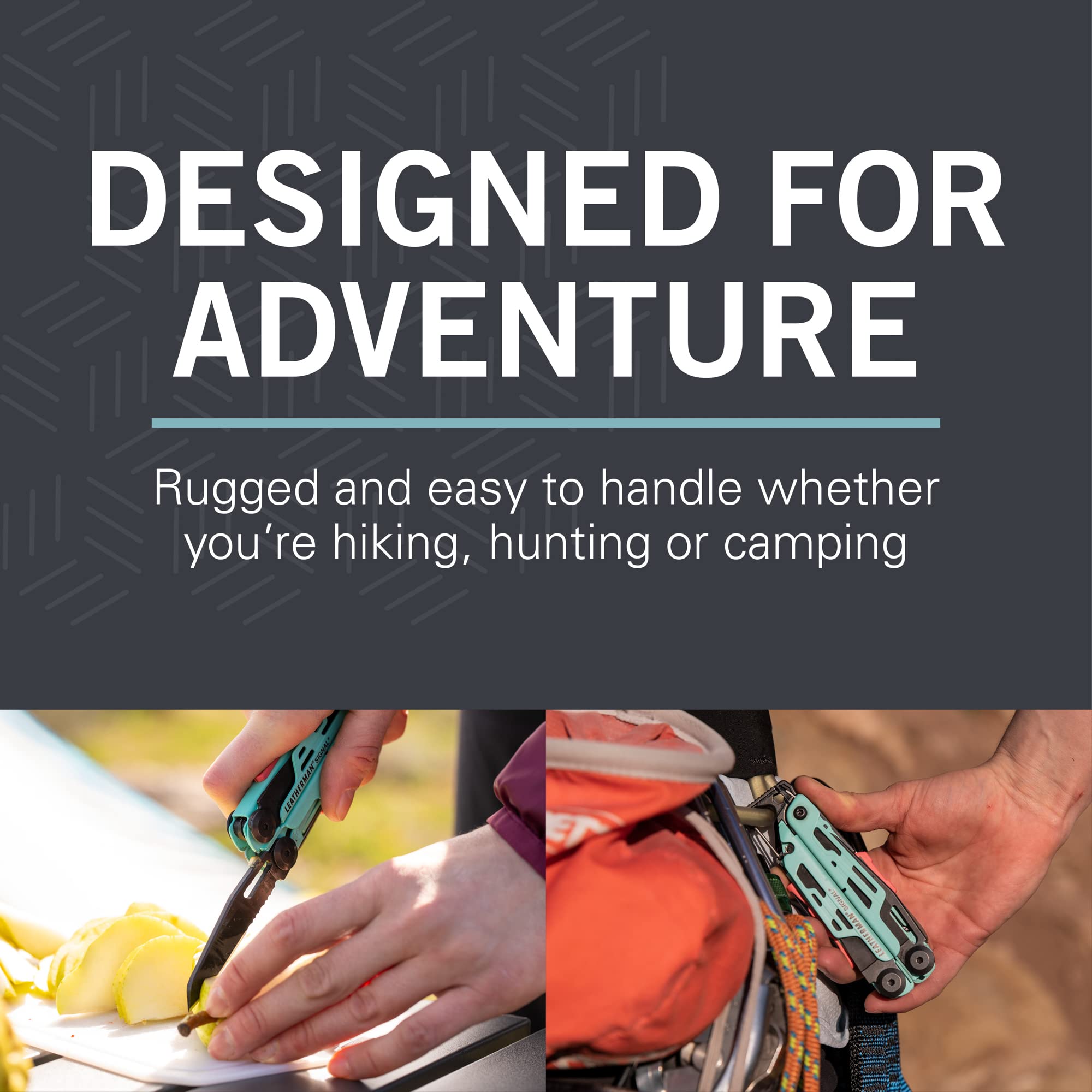 LEATHERMAN Signal Camping Multitool - Fire Starter, Hammer & Emergency Whistle | USA-Made Outdoor Survival Gear | Perfect for Hiking, Camping & Emergency Preparedness