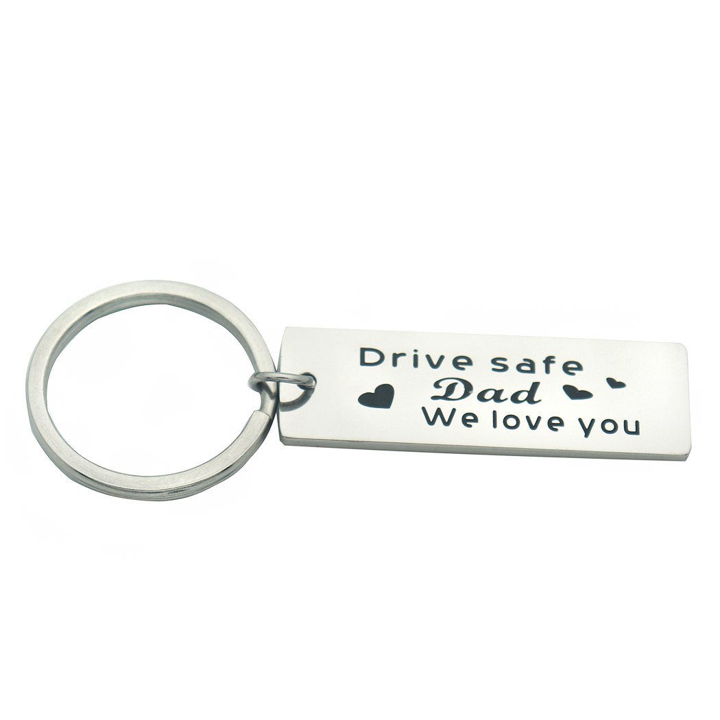 Personalized Trucker Keychain - Drive Safe Gift for Dad, Father's Day Present for Truck Drivers - Perfect for Trucker Appreciation, Birthdays & Holidays