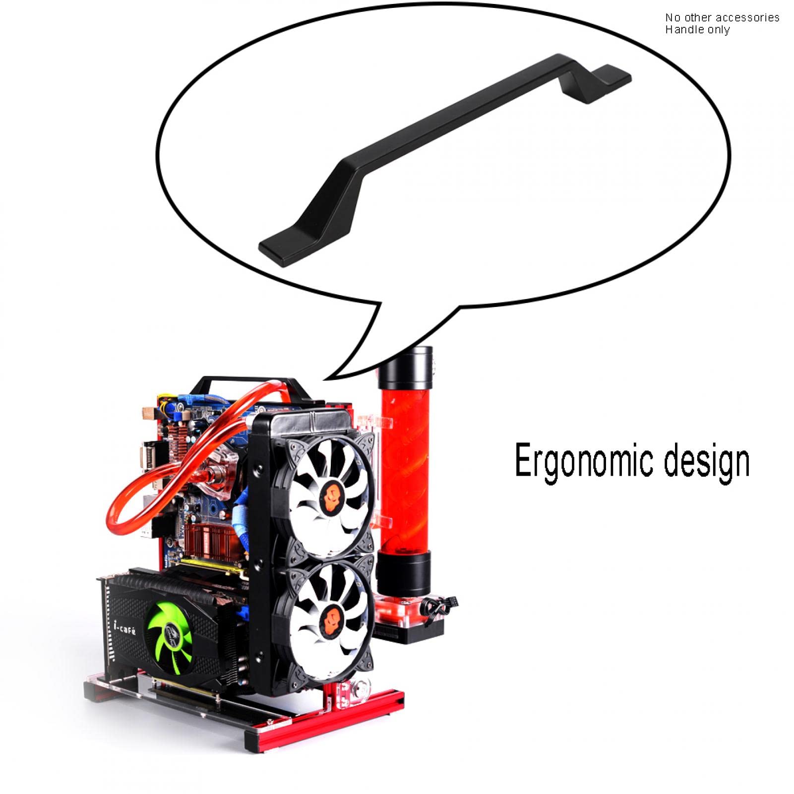 Kuuleyn Aluminum Alloy PC Case Handle - Durable Computer Chassis Handle for Motherboard Open Frame - Perfect for DIY PC Builds, Server Racks & Workstation Upgrades