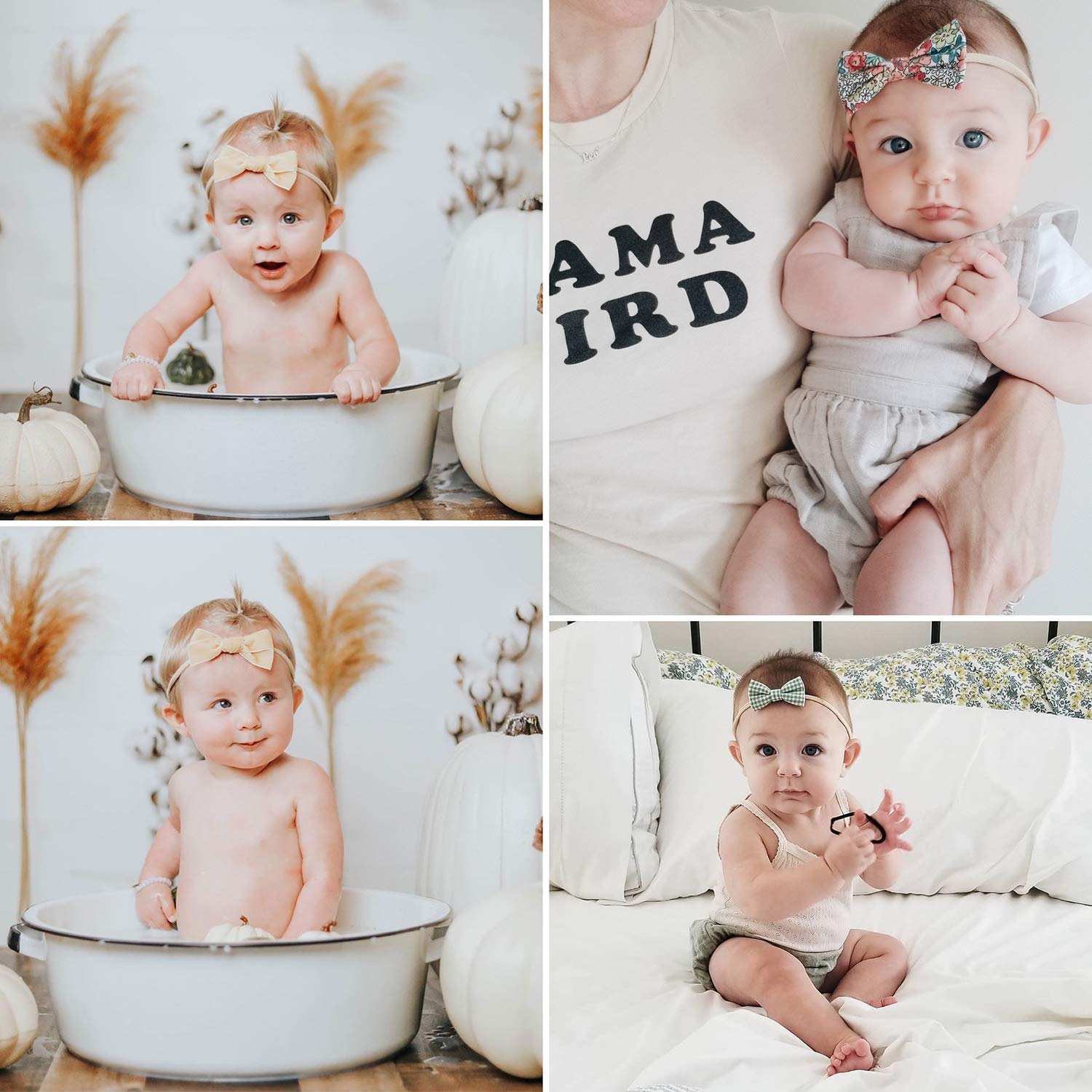 LittleJoJo Baby Girl Headbands & Bows - Soft Nylon Hair Accessories for Newborn, Infant & Toddler | Perfect for Photography, Birthday Parties & Everyday Wear