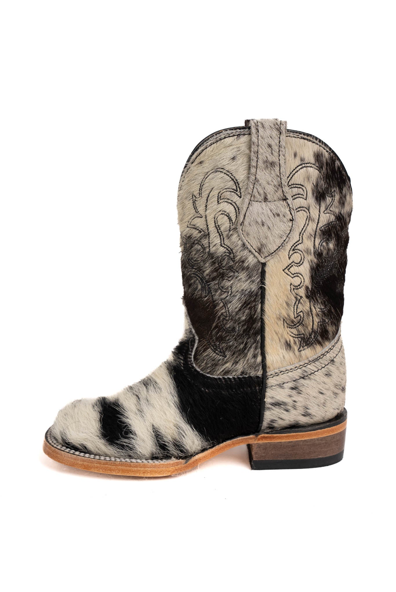 Little Rock'em Kids Cowhide Boots - Genuine Leather Western Boots for Boys & Girls | Perfect for Rodeo, Country Dance & Outdoor Adventures