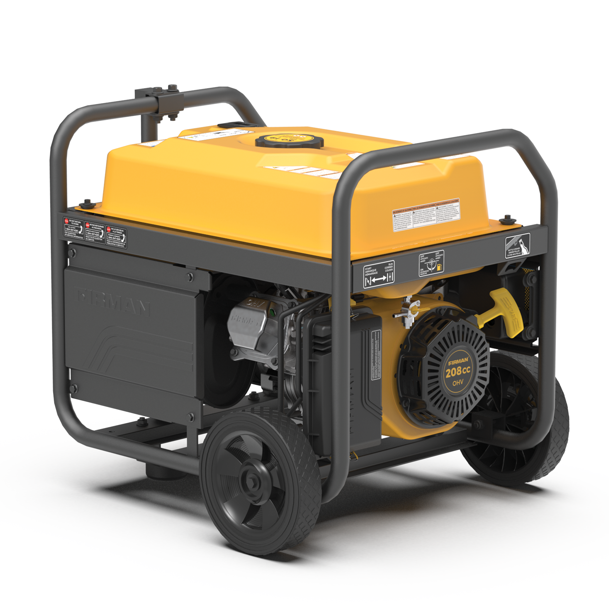 4550W Portable Gas Generator with Recoil Start - 120V Power Supply for Camping, Emergencies & Outdoor Activities