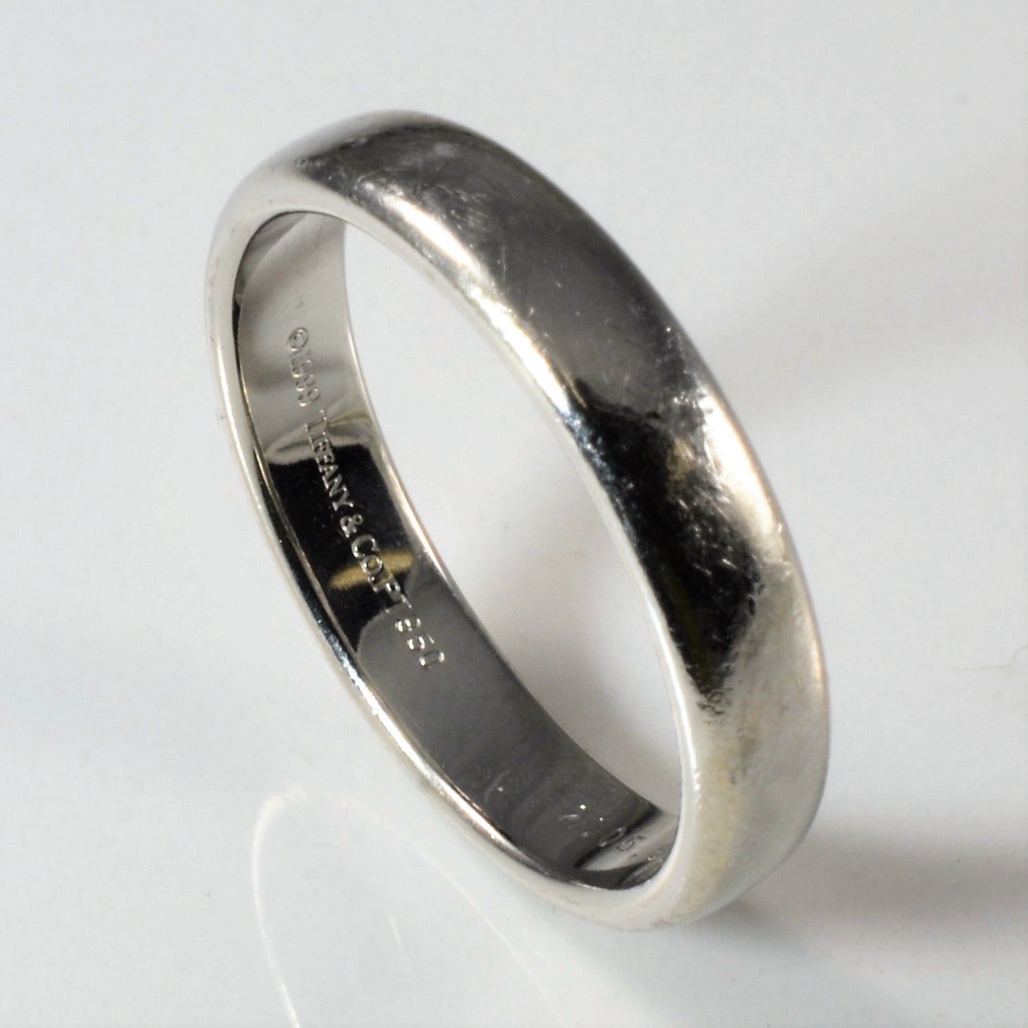 Tiffany & Co. Platinum Wedding Band Ring for Men - Size 10 | Luxury Classic Wedding Jewelry for Engagement, Anniversary & Special Occasions