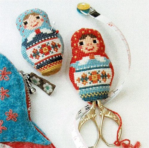 Russian Matryoshka Doll Cross Stitch Kit - DIY Embroidery Pattern for Beginners - Perfect for Home Decor, Gifts & Craft Projects