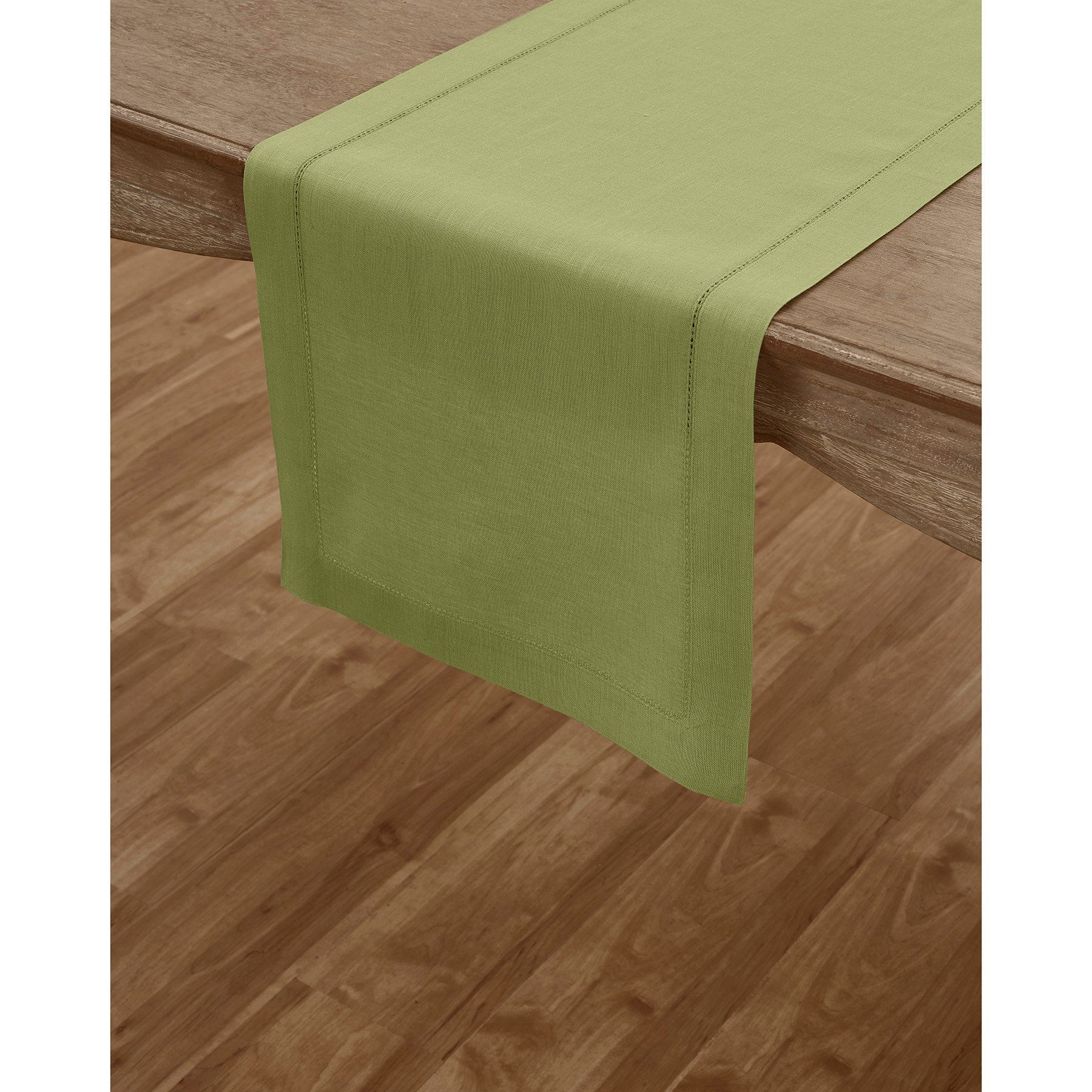 Elegant Classic Hemstitch Table Runner - Premium Linen Dining Decor for Weddings, Parties & Home Styling
