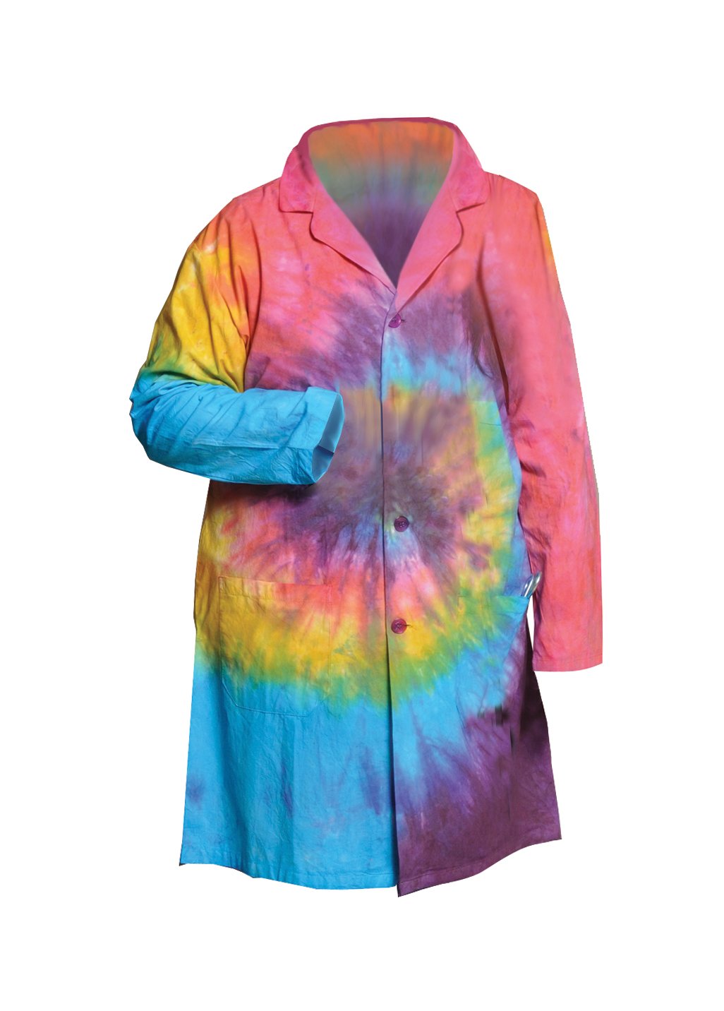 United Scientific Supplies Tie Dye Lab Coats - Small Size | Science Classroom & Chemistry Lab Protective Wear for Students & Teachers