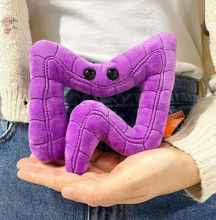 GIANTmicrobes Colon Plush Toy - Fun & Educational Gift for Colonoscopy, Gastroenterology & Colorectal Cancer Awareness - Perfect for Doctors, Patients & Medical Students