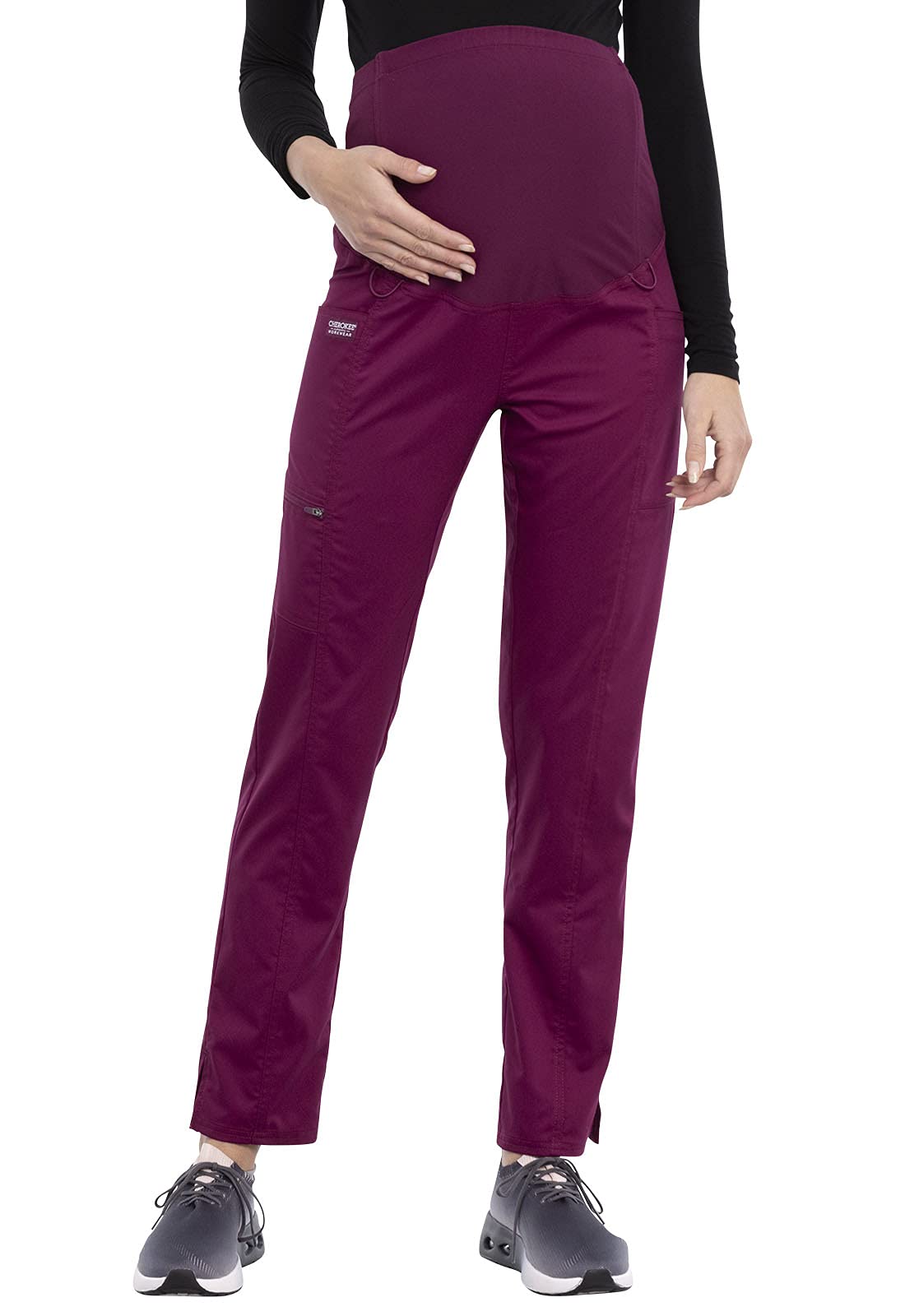 Cherokee Women's Workwear Scrubs Pants - Maternity Straight Leg WW155 - Comfortable Medical Uniform for Nurses, Doctors & Healthcare Professionals