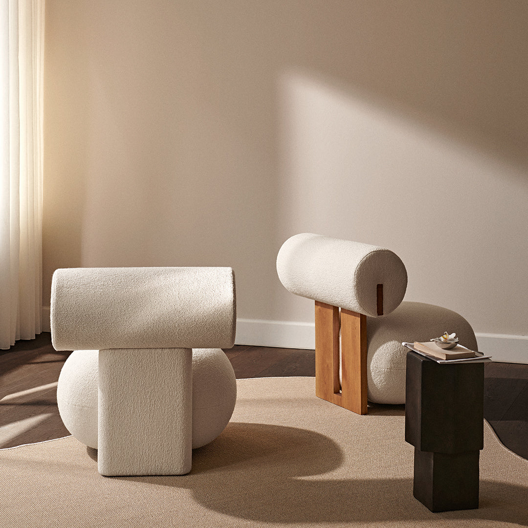 Premium Hippo Lounge Chair - Fully Upholstered Comfortable Modern Accent Chair for Living Room, Bedroom & Office - Perfect for Relaxing, Reading & Lounging
