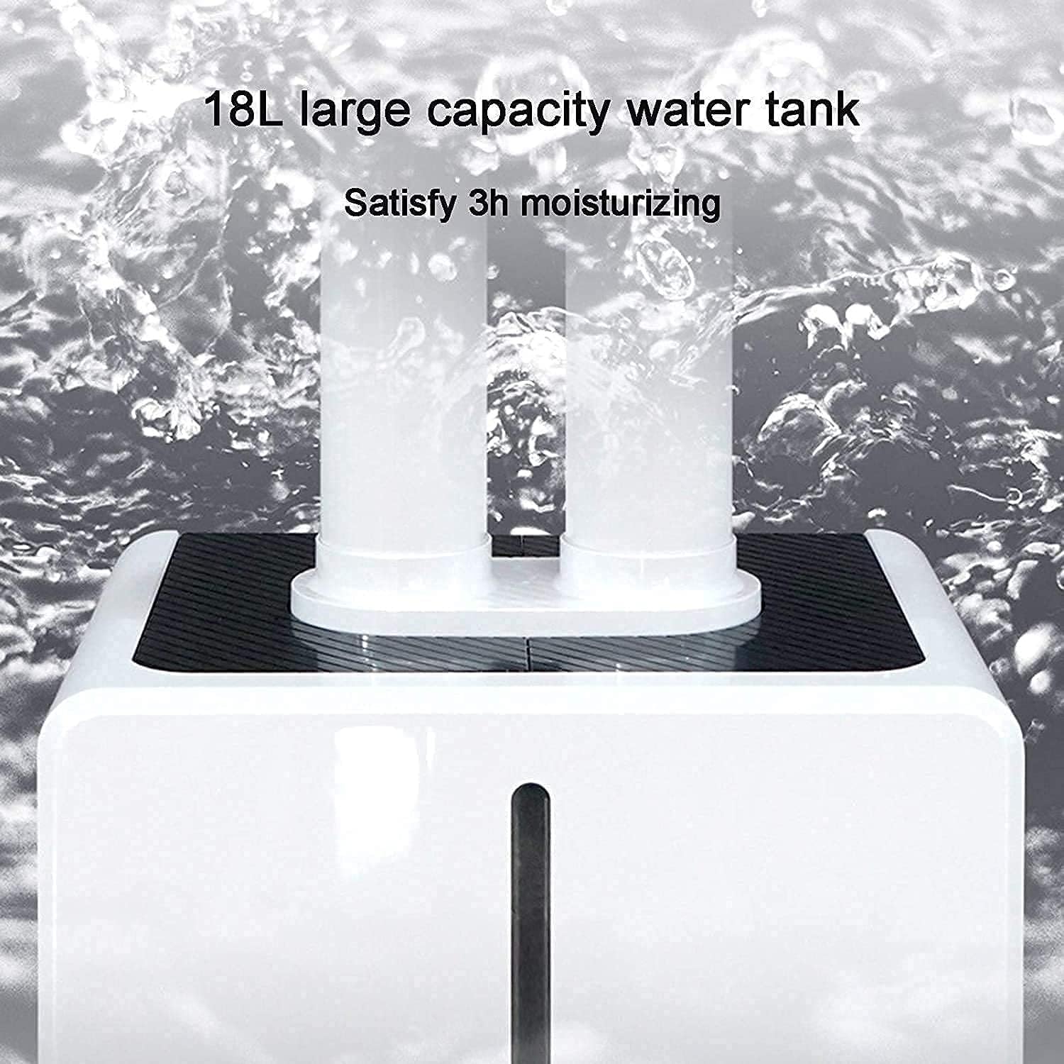 18L Large Room Cool Mist Humidifier with LED Display & Quiet Operation - Commercial Grade Humidifier for Bedroom, Office, or Industrial Spaces with Universal Wheels - Perfect for Dry Air Relief in Homes, Nurseries, and Workplaces