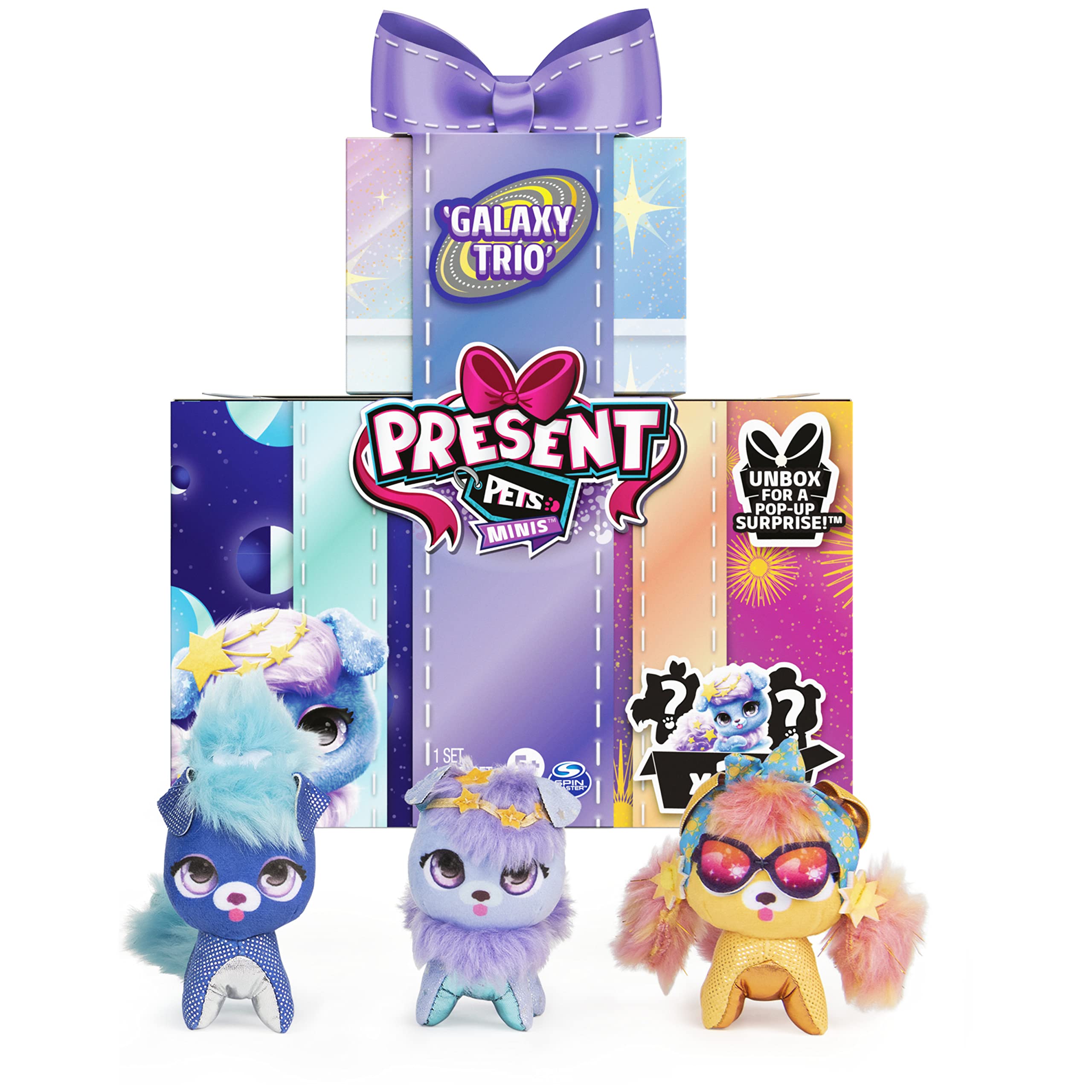 Galaxy Trio 3-Pack Mini Plush Toys (3-inch) - Soft Stuffed Animals for Kids & Girls Age 5+ - Perfect for Birthday Gifts, Bedroom Decor & Playtime Companions