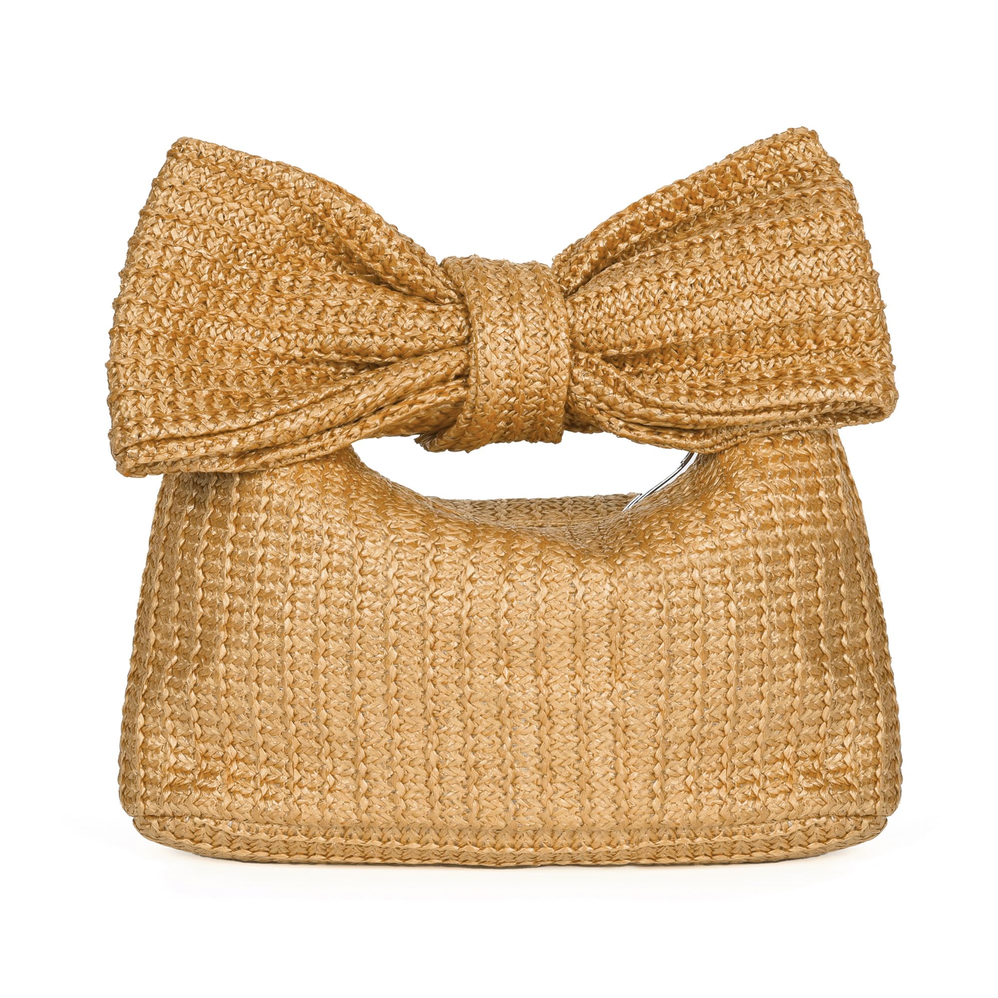 Stylish Handmade Straw Clutch Purse for Women - Elegant Bow Design for Wedding, Party, Prom & Club Events - Perfect Photo Accessory & Evening Bag