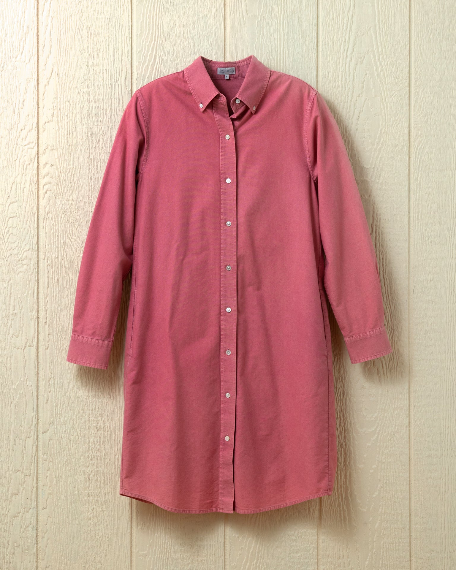 Pre-Order Faded Red Garment-Dyed Oxford Dress - Perfect for Casual Wear, Office & Special Occasions