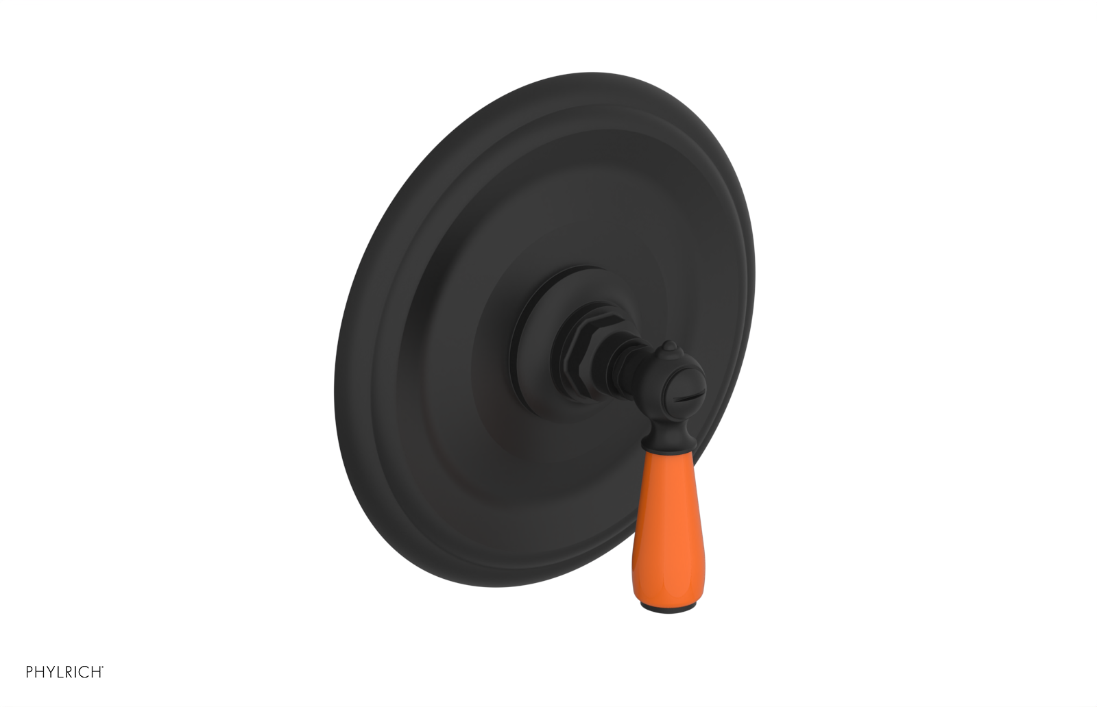 Jamestown Pressure Balance Shower Plate & Handle Trim with Orange Accents - 4