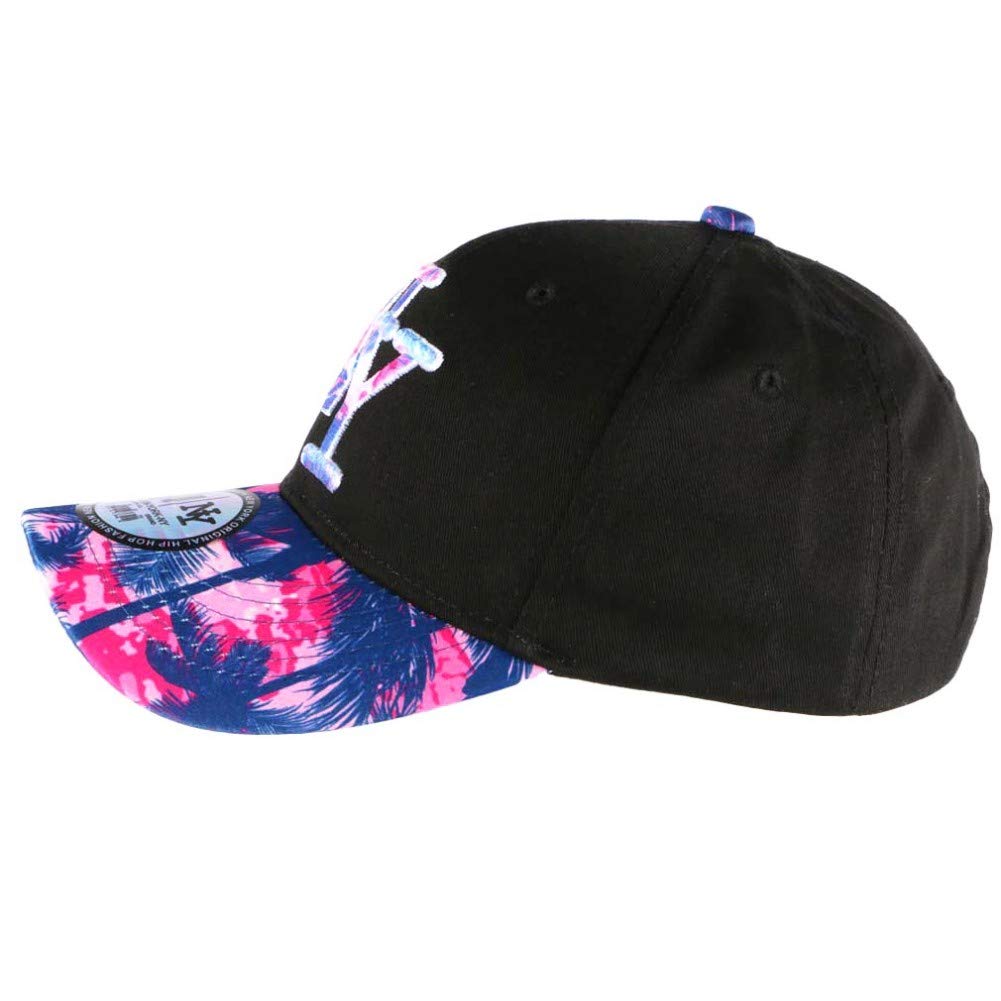 NY Rose & Blue Fashion Baseball Cap - Adjustable Unisex Size - Stylish Pink & Blue Design - Perfect for Baseball Games, Beach Outings & Streetwear Fashion