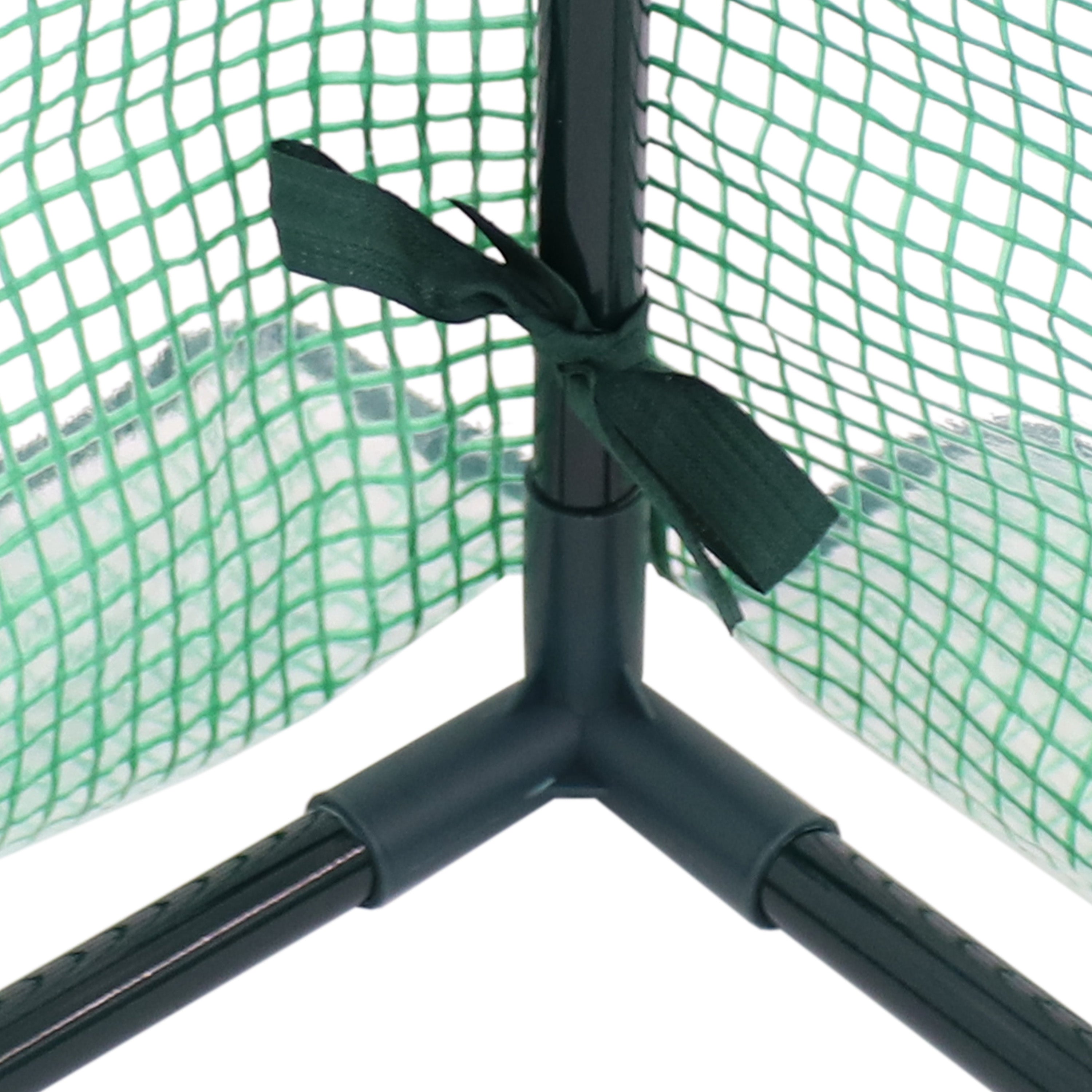 Sunnydaze Portable Mini Cloche Greenhouse with Zipper Doors - Compact Plant Protection Cover for Indoor/Outdoor Gardening, Seed Starting & Plant Hardening - Green