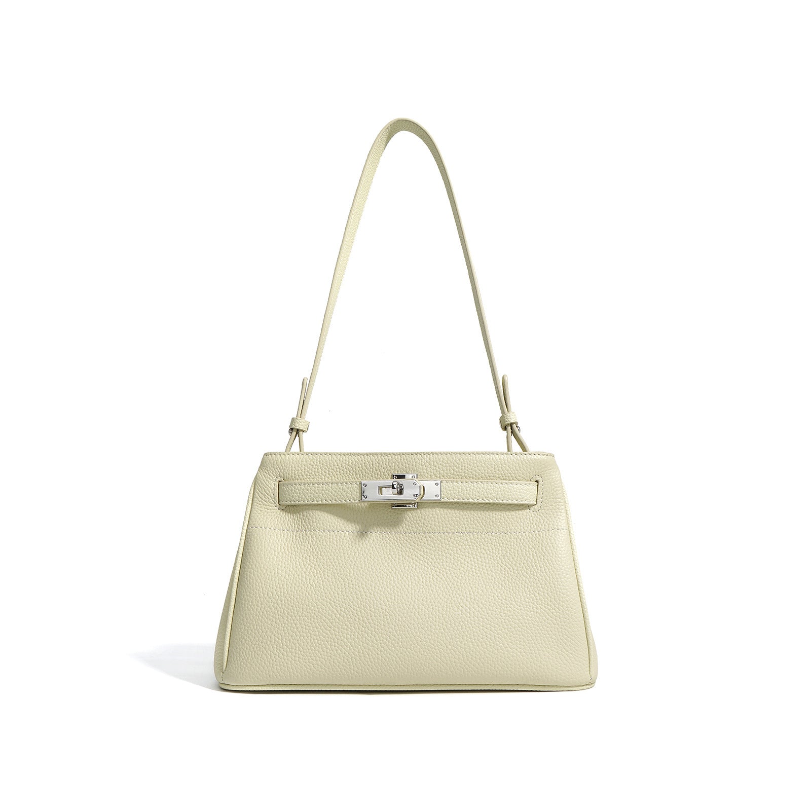 Genuine Leather Crossbody Shoulder Bag for Women - Lock Design Tote Handbag, Perfect for Work, Travel & Everyday Use