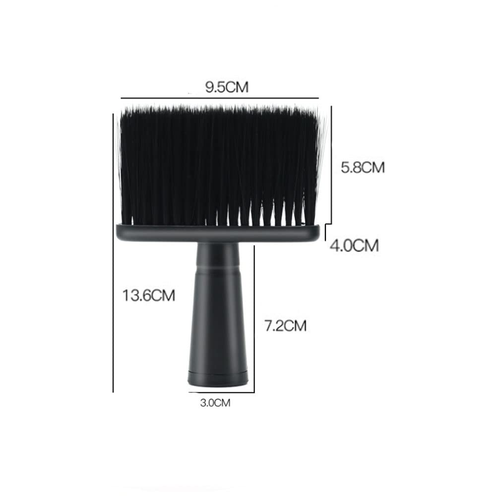 Professional Barber Neck Duster Brush - Black Hair Cutting & Cleaning Tool for Salon & Home Use - Perfect for Hairdressers, Stylists & DIY Haircuts - Removes Loose Hair & Debris After Haircuts