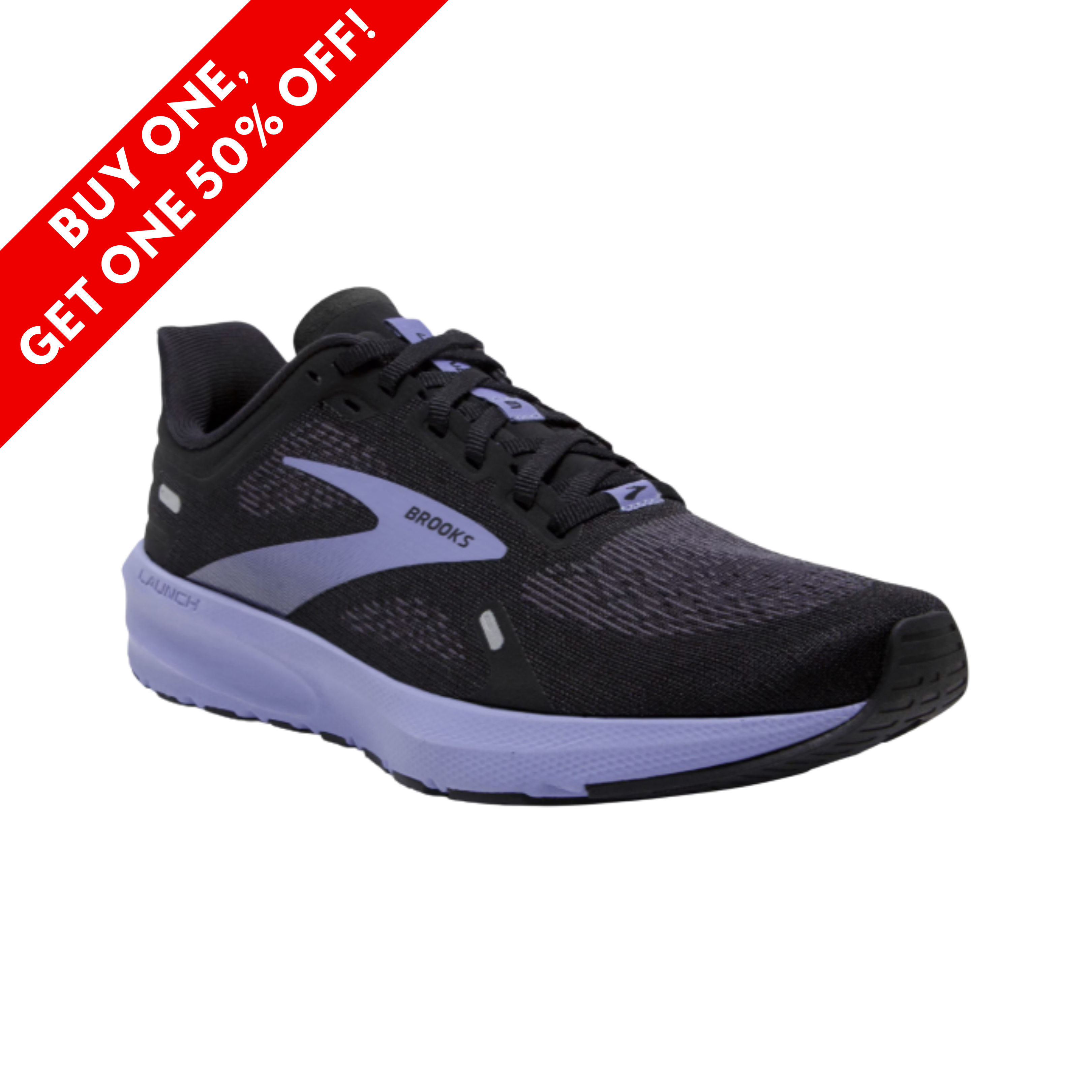 Women's Running Shoes Launch 9 - Lightweight & Cushioned for Comfort - Black/Ebony/Purple - Medium (B) Width - Perfect for Jogging, Gym Workouts & Daily Walking