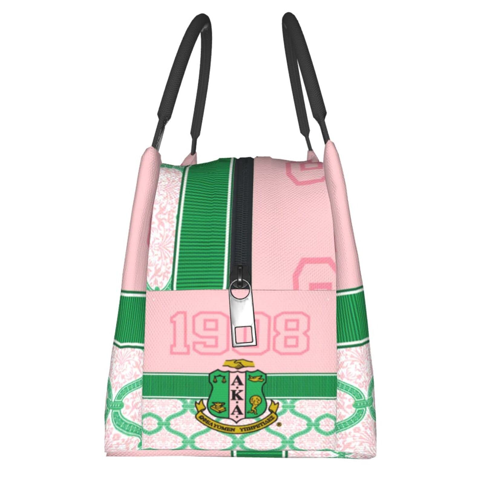Insulated Reusable Lunch Tote & Cooler Bag for Women - Perfect Sorority Gift, Work, Picnic & Gym Lunch Box (Pink)