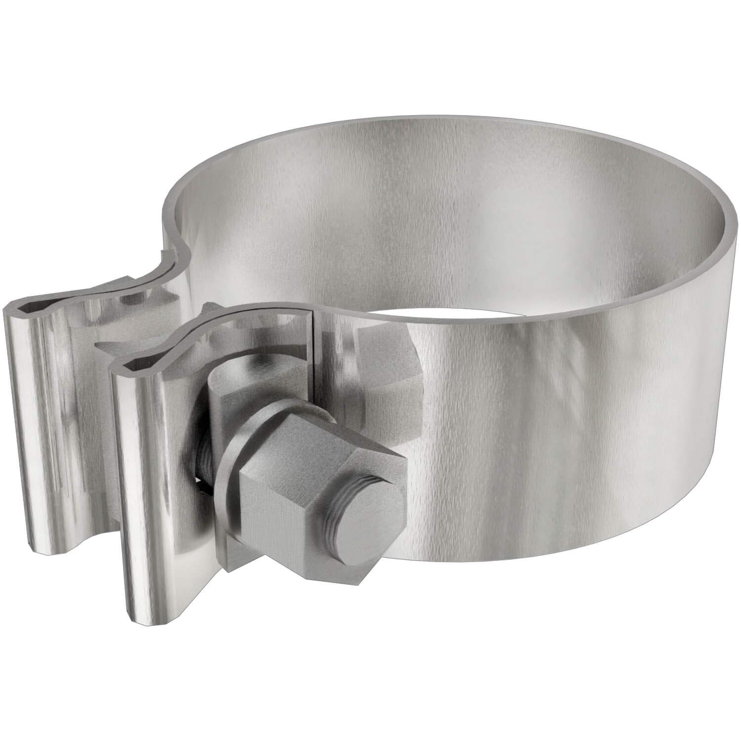 MagnaFlow Exhaust Clamp 10164 - Heavy Duty Stainless Steel Exhaust Pipe Clamp for Automotive & Truck Repair - Perfect for DIY Mechanics & Professional Installations