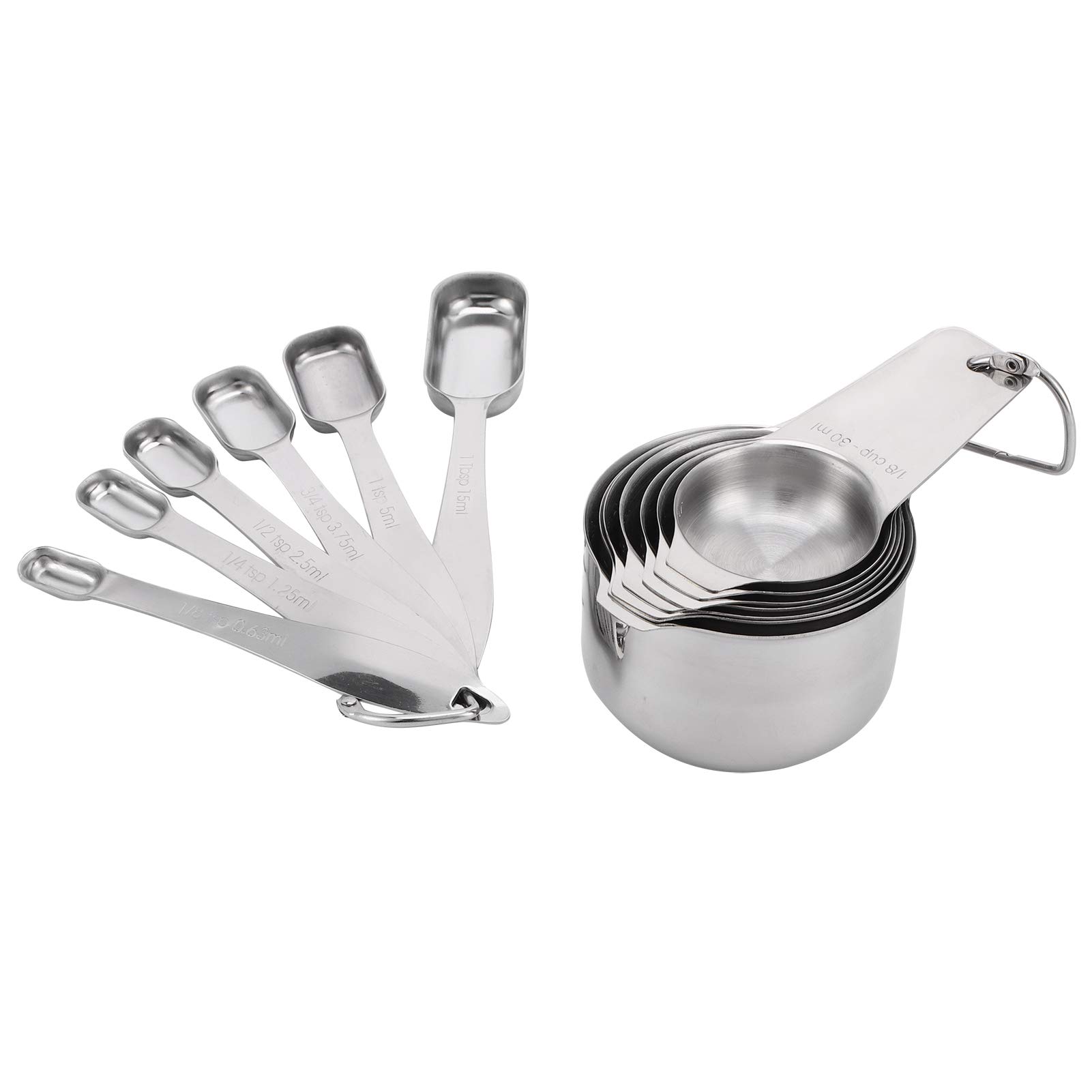 Premium Stainless Steel Measuring Spoons Set - 6-Piece Kitchen Baking Utensils for Accurate Measuring | Ideal for Home Baking, Professional Kitchens & Restaurant Use | Durable Cake Decorating Tools & Essential Baking Accessories