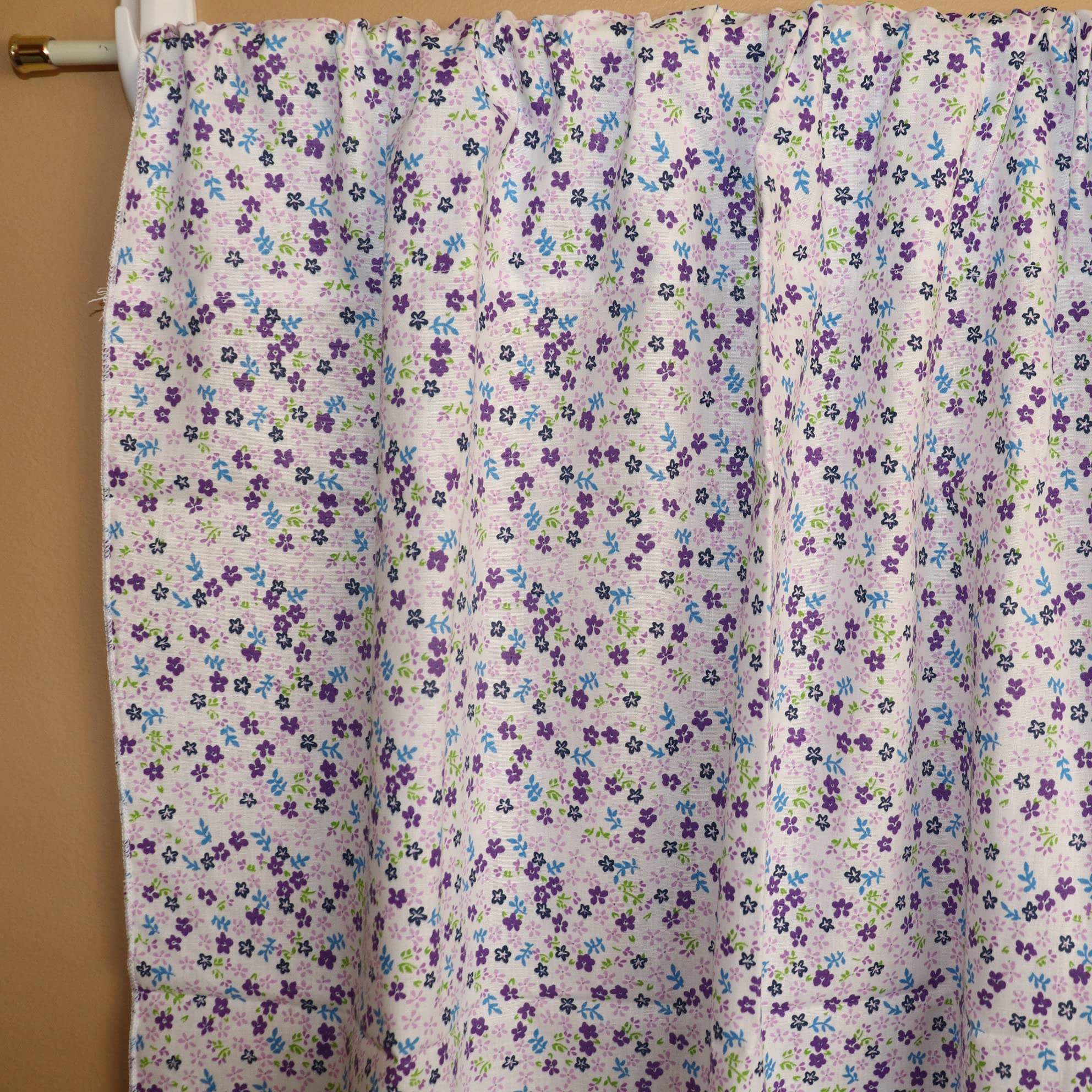 Floral Cotton Curtain Panel - Kids Bedroom & Wedding Decor for Photography